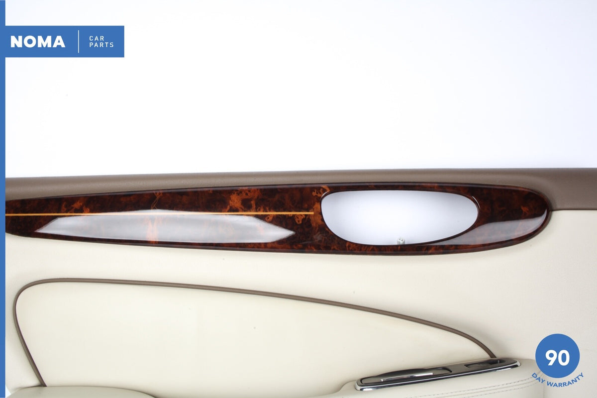 04-09 Jaguar XJ8 VDP X350 LWB Rear Left Side Interior Door Panel Trim NED Ivory - photo 5
