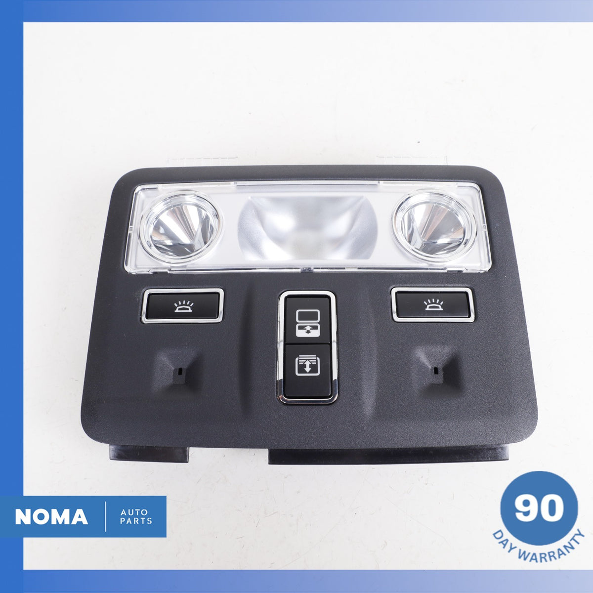 14-19 Jaguar X351 XJ XJR Rear Dome Light Lamp w/ Sunroof Switch Black OEM - photo 1