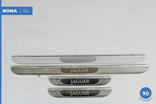 02-05 Jaguar S-Type X202 Rear Front Door Scuff Tread Panel Trim Set of 4 OEM - photo 1