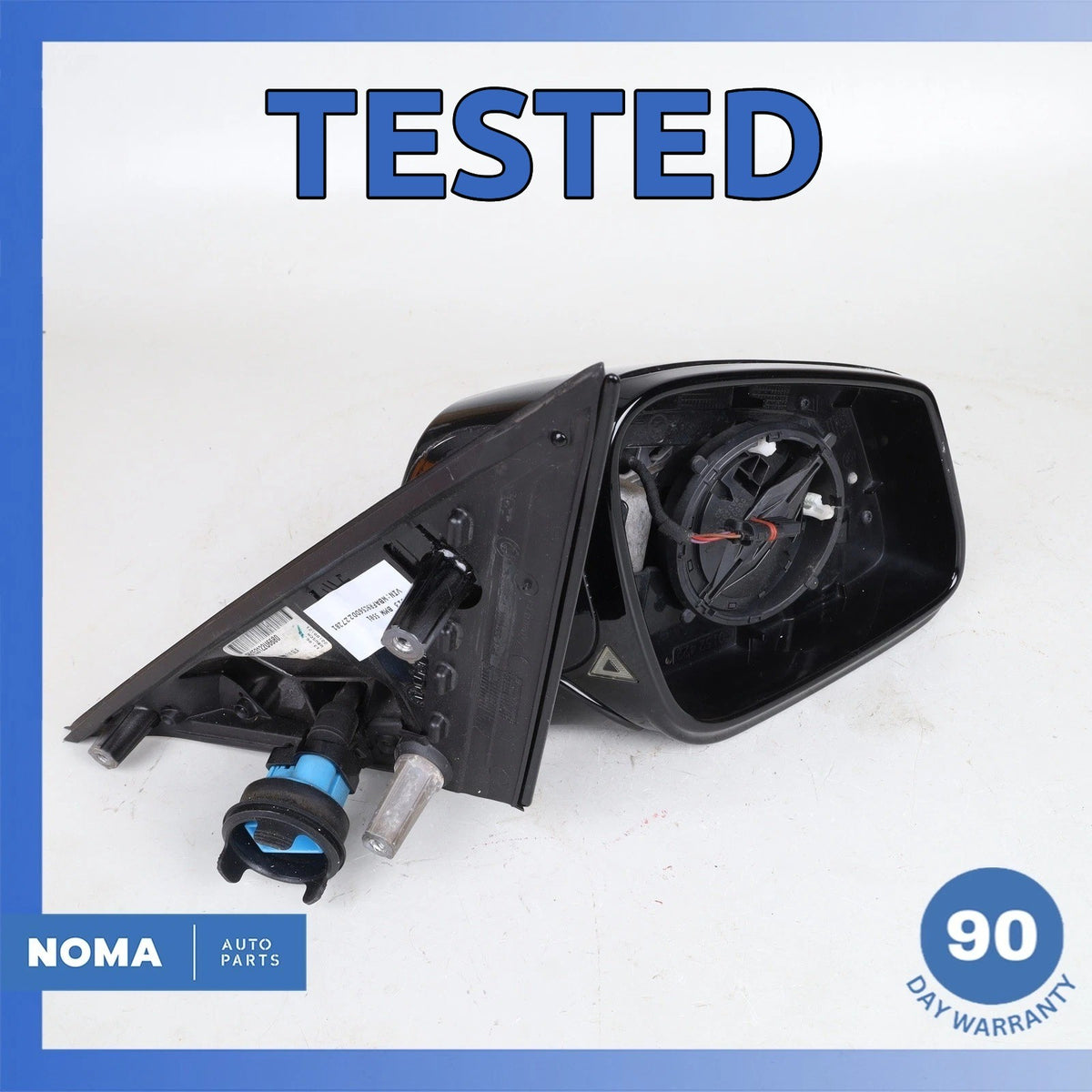 11-13 BMW F10 550i 535i 528i Right Rear View Door Mirror w/ Camera Black OEM - photo 1