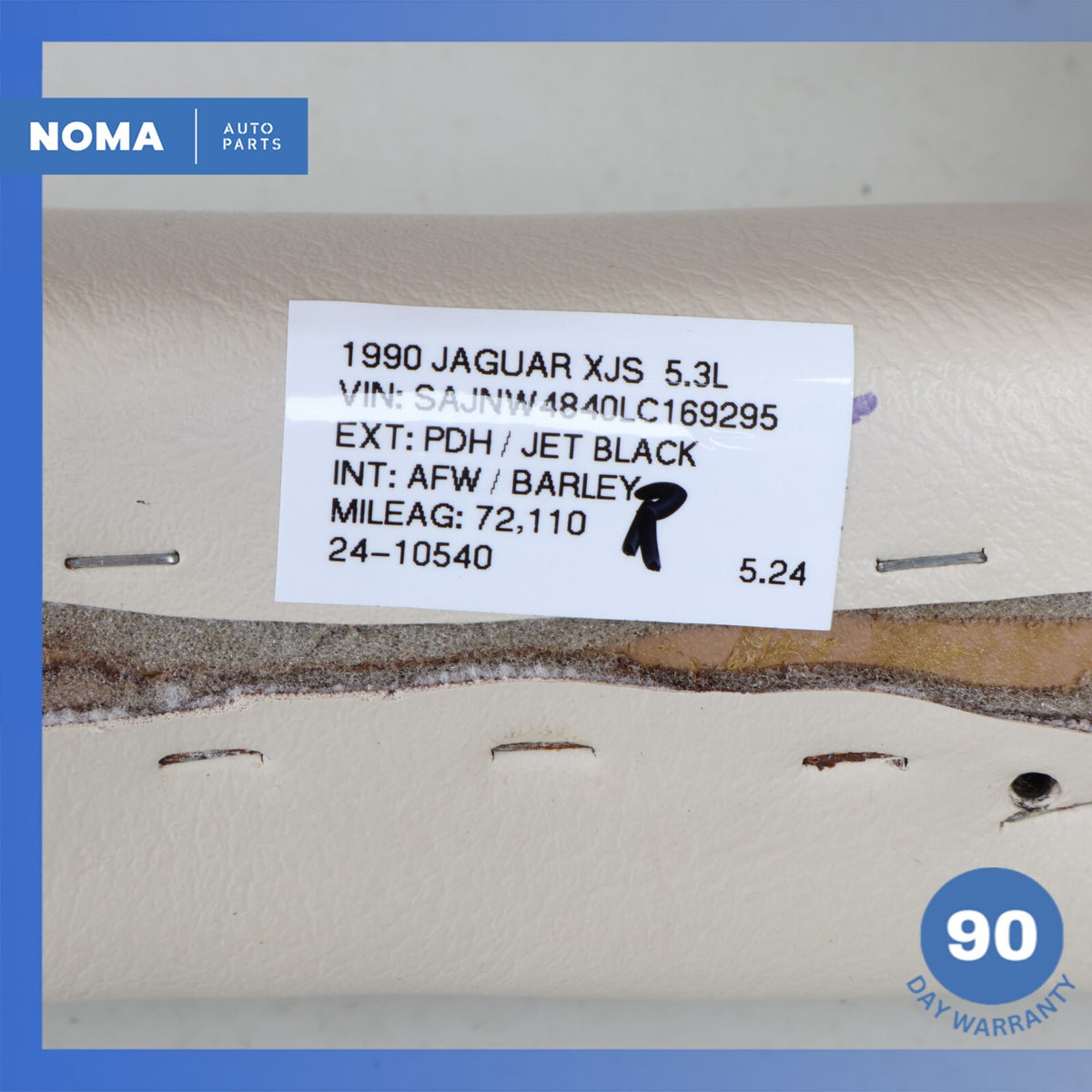 86-91 Jaguar XJS HE Series 2 Right Passenger Door Armrest & Pocket Beige OEM - photo 16