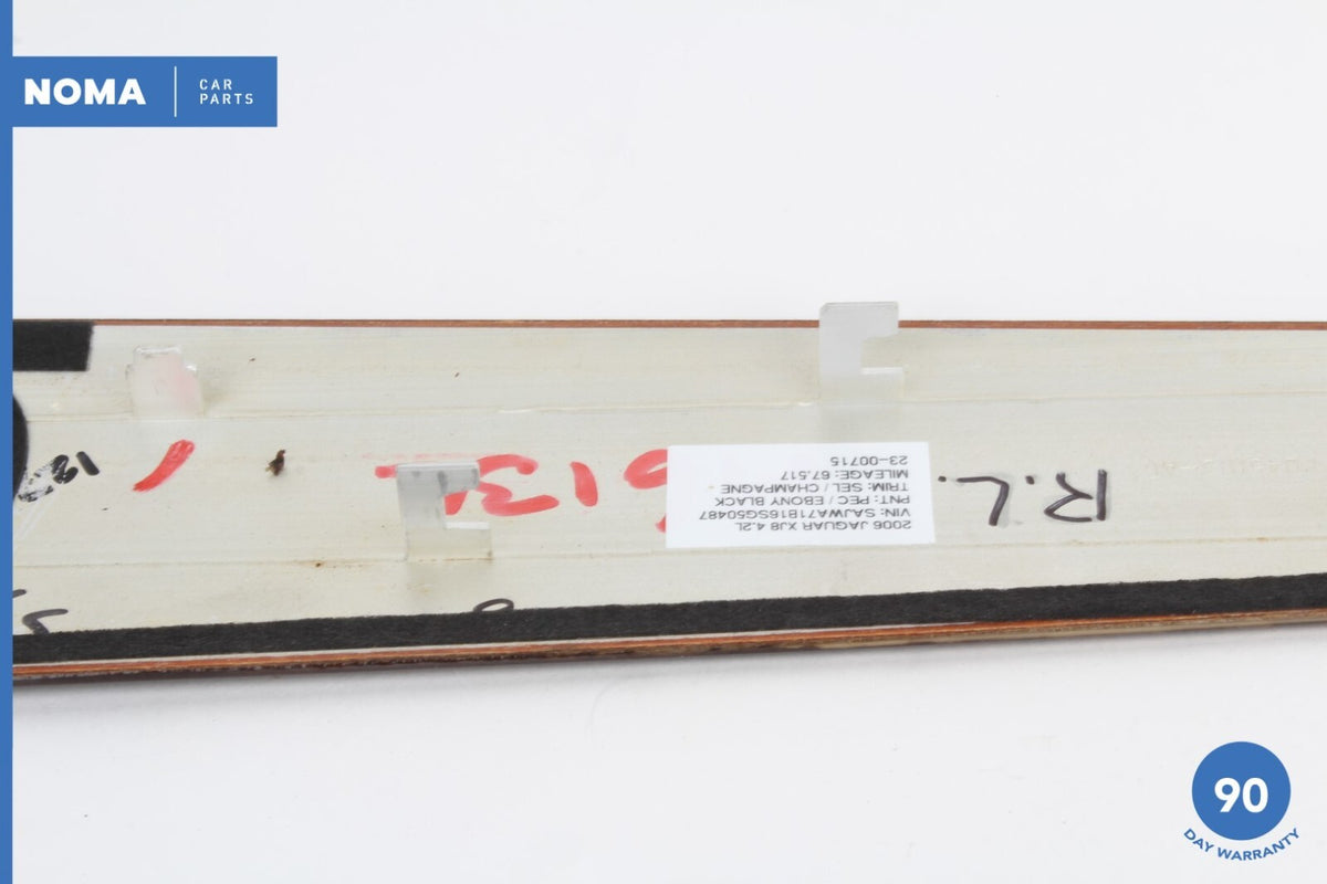 04-07 Jaguar XJ8 XJR X350 SWB Rear Left Driver Side Door Wood Molding Trim OEM - photo 9