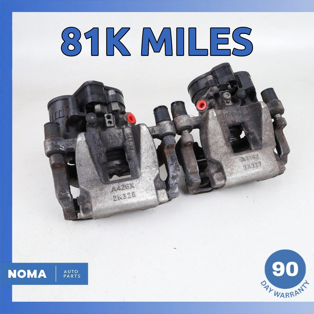 16-20 RR Velar L560 F-Pace Rear Left & Right Brake Caliper Set w/ Actuator OEM - photo 1
