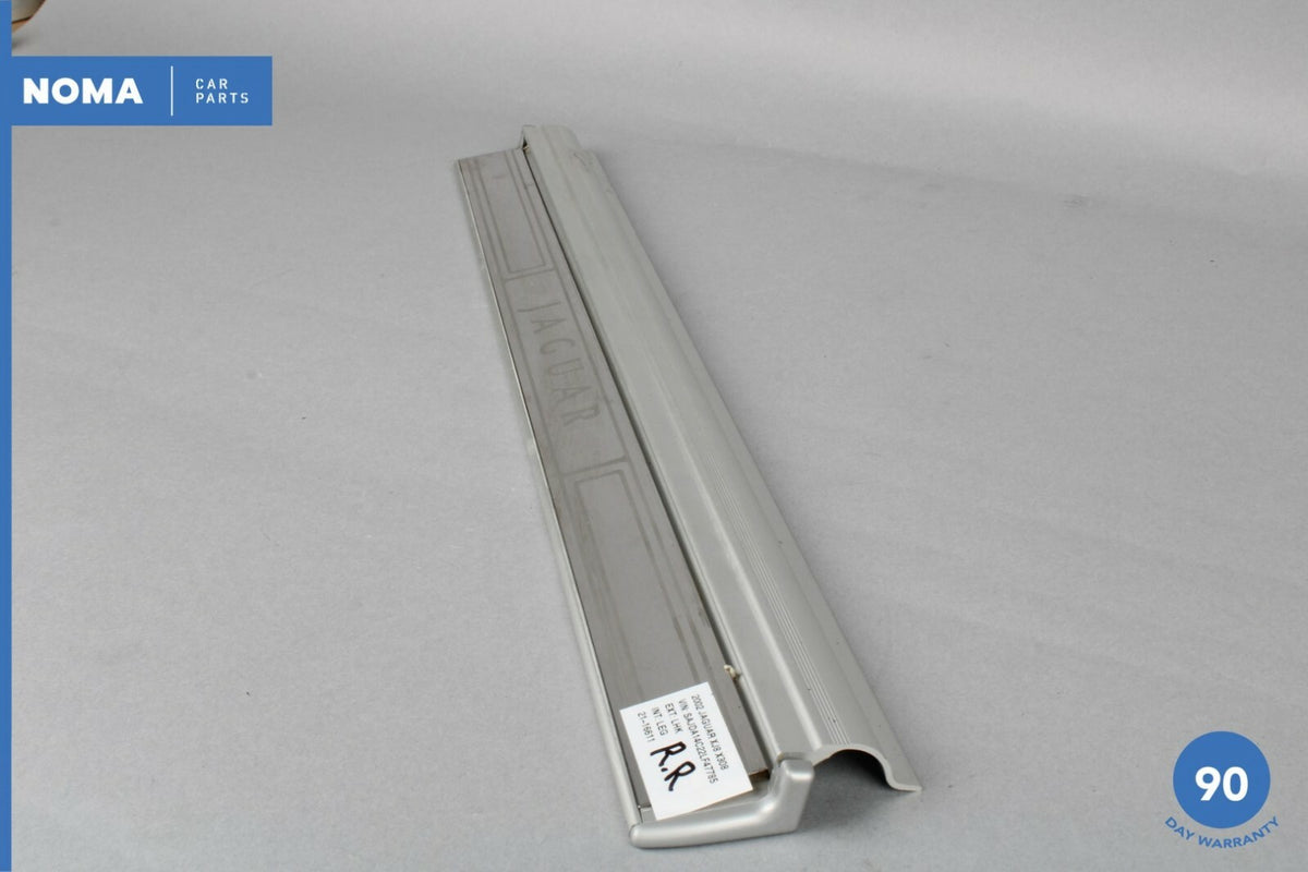 98-03 Jaguar XJ8 XJR X308 Rear Left Right Side Door Scuff Panel Trim Chrome OEM - photo 7