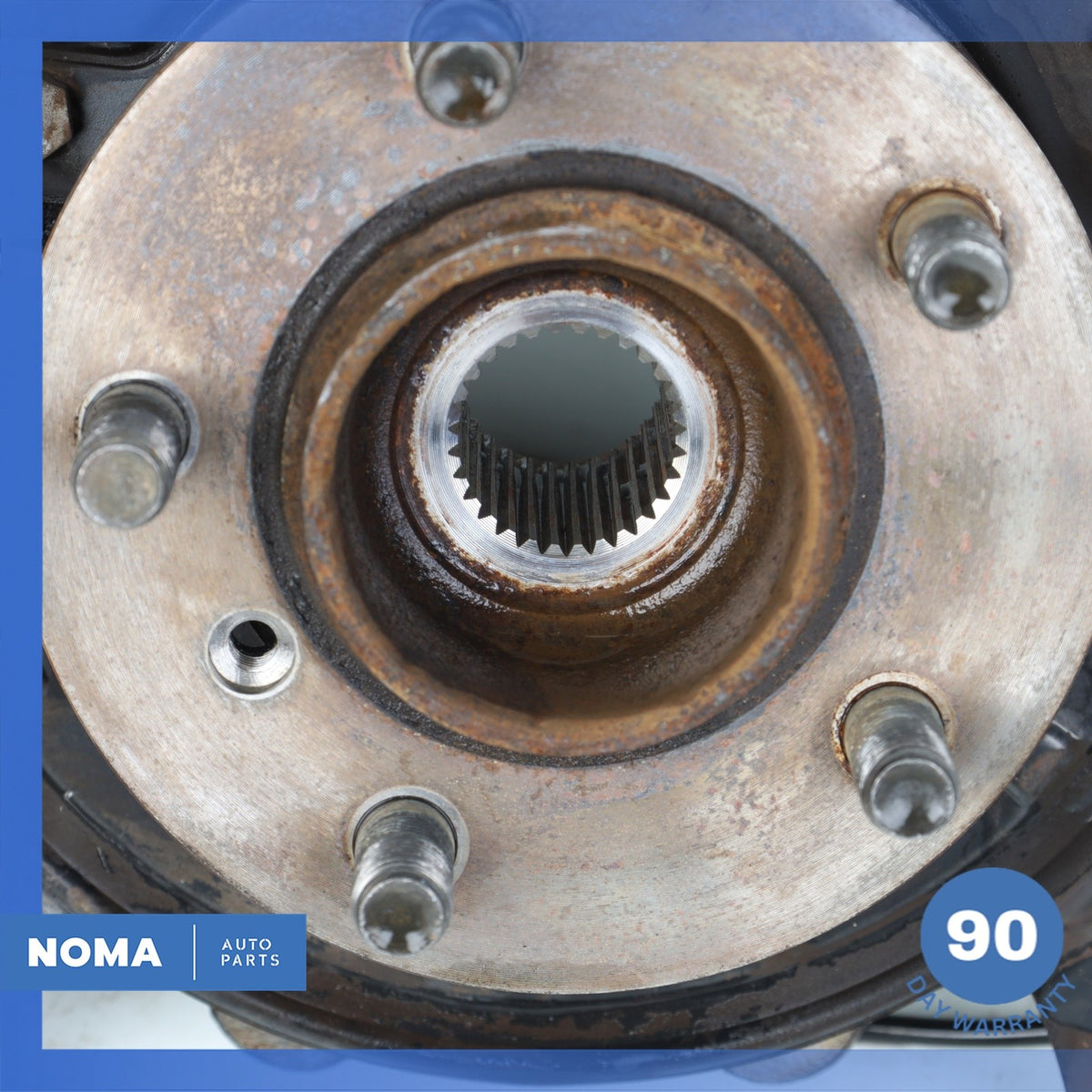 03-09 Land Rover Range Rover L322 Rear Left Spindle Knuckle Hub w/ Shield OEM - photo 4