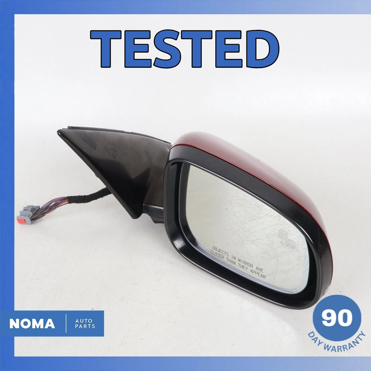 10-19 Jaguar X351 XJ XJR Right Side Rear View Door Mirror w/ Blind Spot Red OEM - photo 1