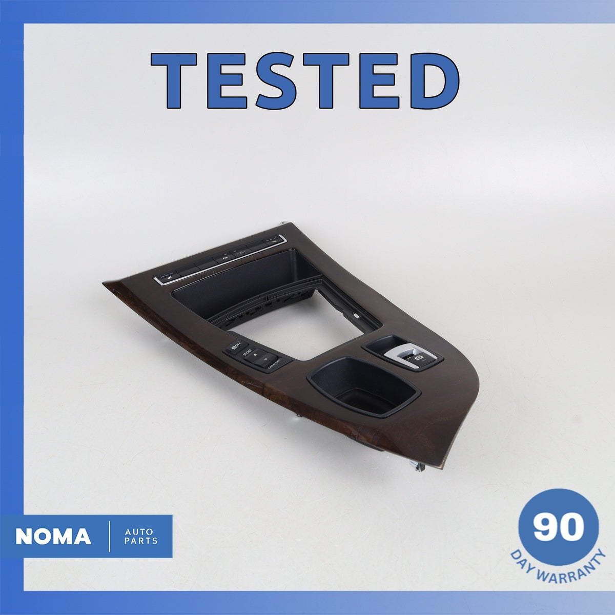 12-16 BMW E89 Z4 Center Console Switch Cover Panel Trim Wood  OEM - photo 1