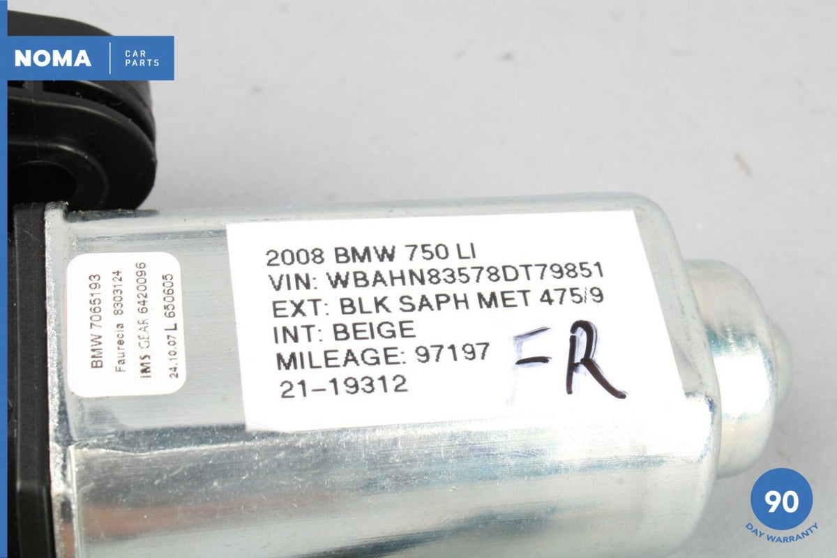 02-08 BMW 750Li 760Li E66 Front Right Passenger Side Seat Backrest Motor OEM - photo 8