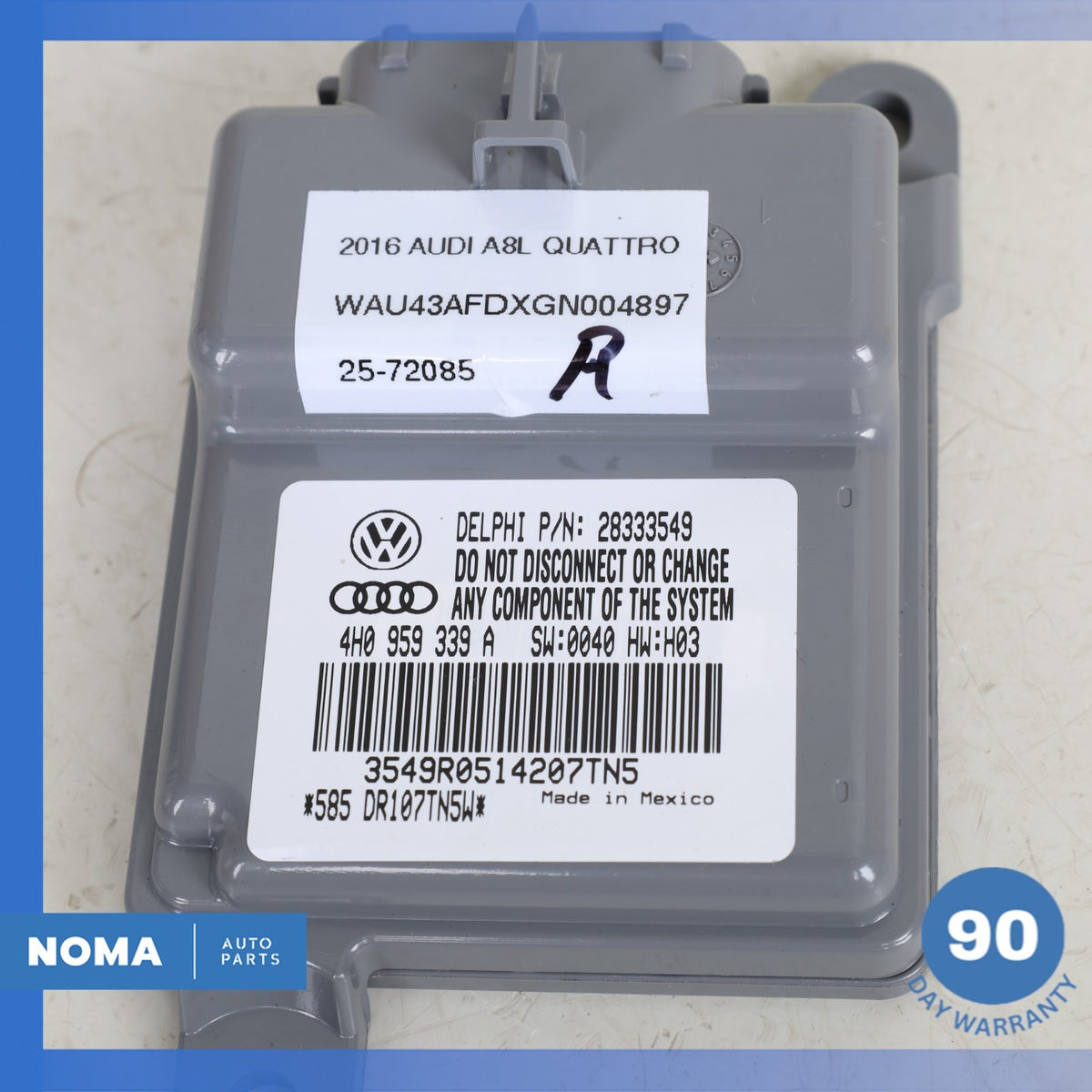 2016 Audi D4 A8L A8 S8 Front Right Seat Occupancy Sensor Module 4H0959339A OEM - photo 5