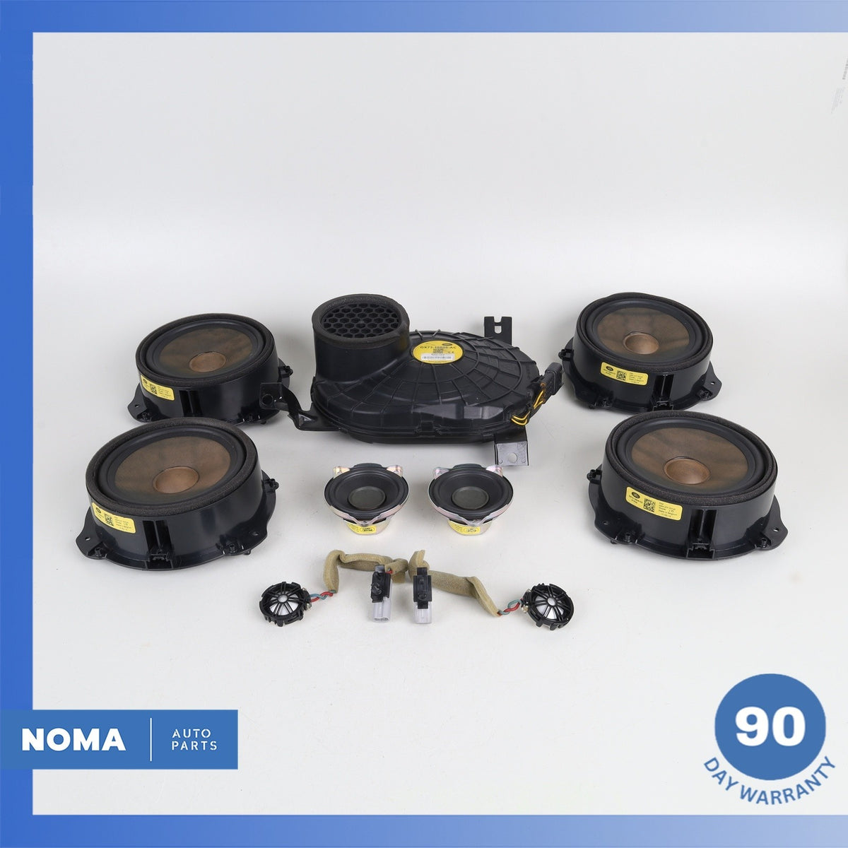 16-23 Jaguar X260 XF XE Front & Rear Meridian Premium Speaker Subwoofer Set OEM - photo 2