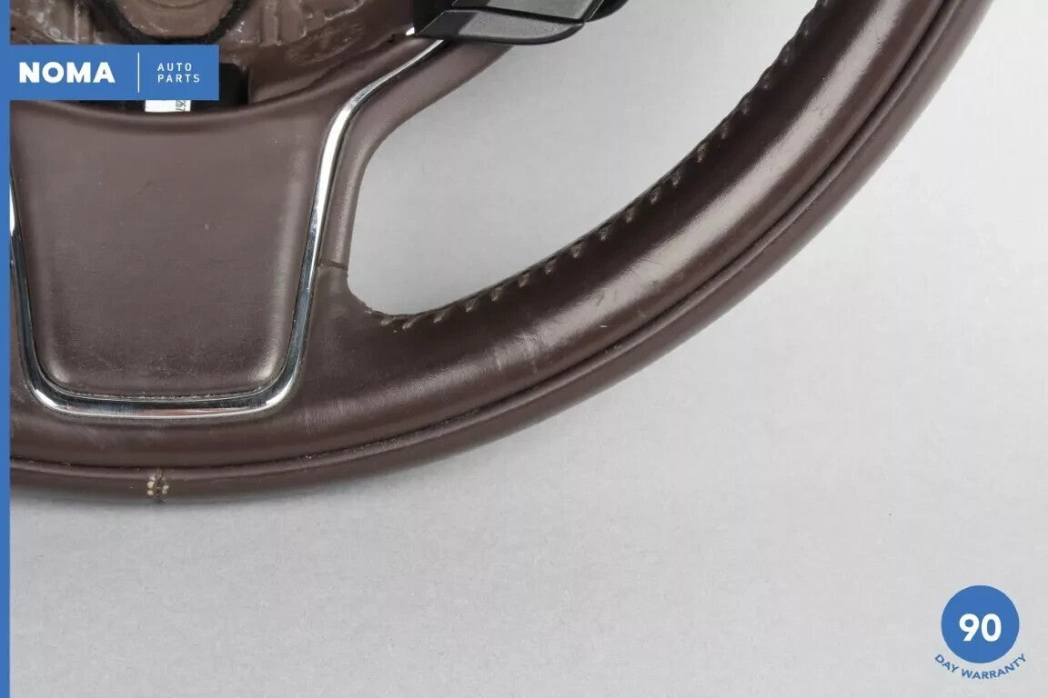10-19 Jaguar X351 XJ XJL XJR Steering Wheel w/ Paddle Shifters Brown OEM - photo 4
