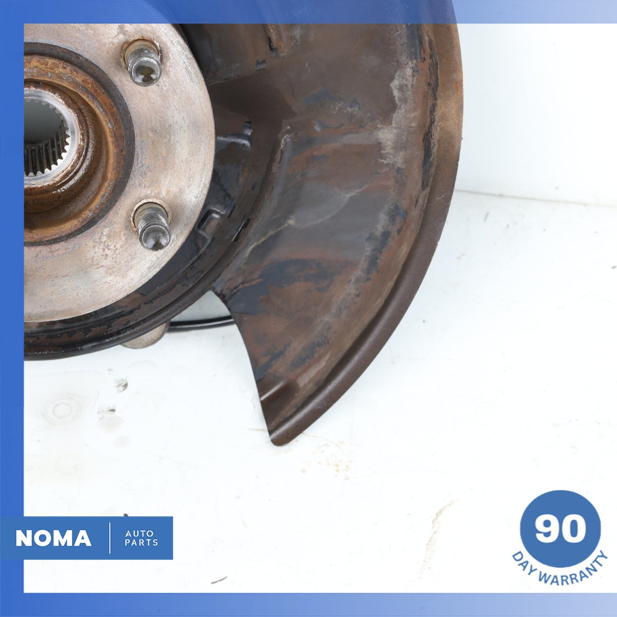 03-09 Land Rover Range Rover L322 Rear Left Spindle Knuckle Hub w/ Shield OEM - photo 2