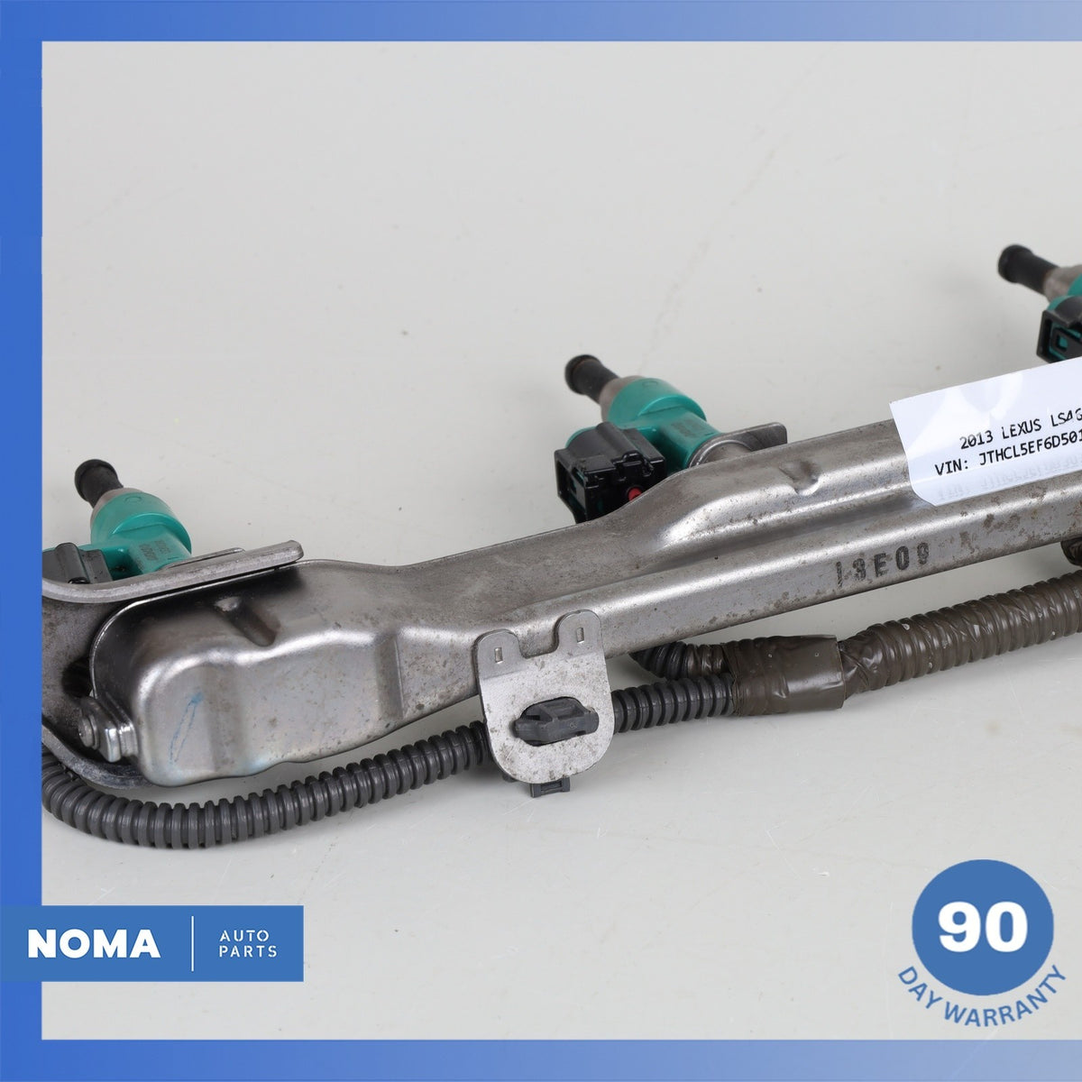 07-17 Lexus USF40 LS460 1UR 4.6L Left & Right Fuel Gas Rail w/ Injector Set OEM - photo 10