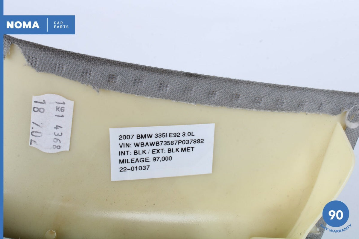 07-13 BMW 335i E92 Coupe Rear Left Driver Side Upper C Pillar Cover Trim OEM - photo 9