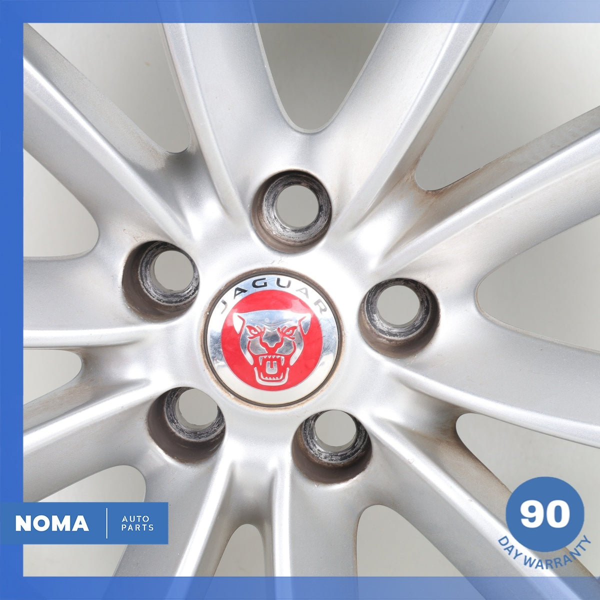 14-24 Jaguar X152 F-Type Propeller 9.5 x R19 19" Rear Wheel Rim Silver OEM - photo 7
