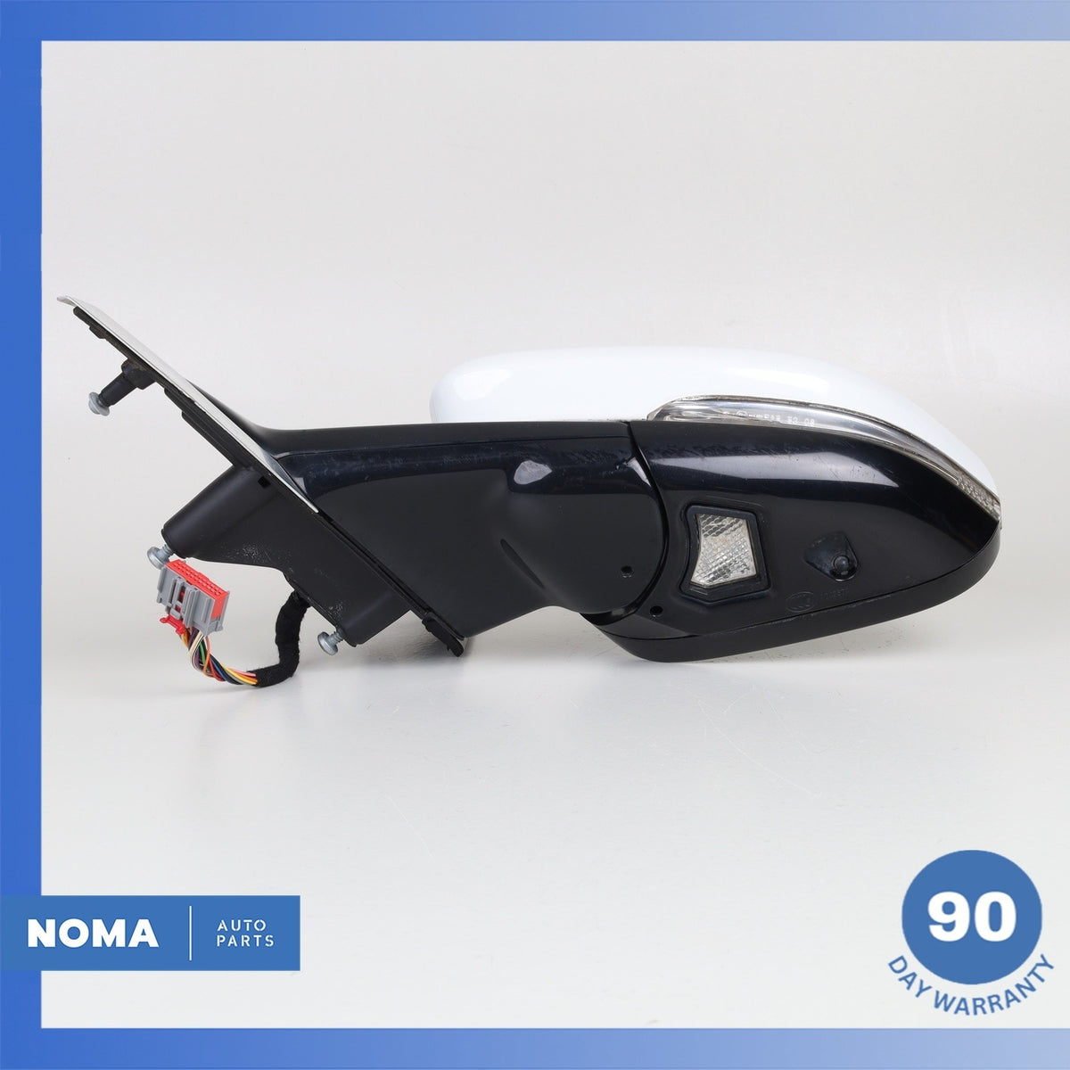 10-15 Jaguar X250 XF XFR Left Driver Rear View Mirror w/ Blind Spot White OEM - photo 16