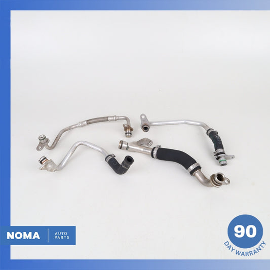 14-19 BMW F15 X5 X6 3.0L Engine Turbocharger Oil Cooler Hose Line Set OEM - photo 1