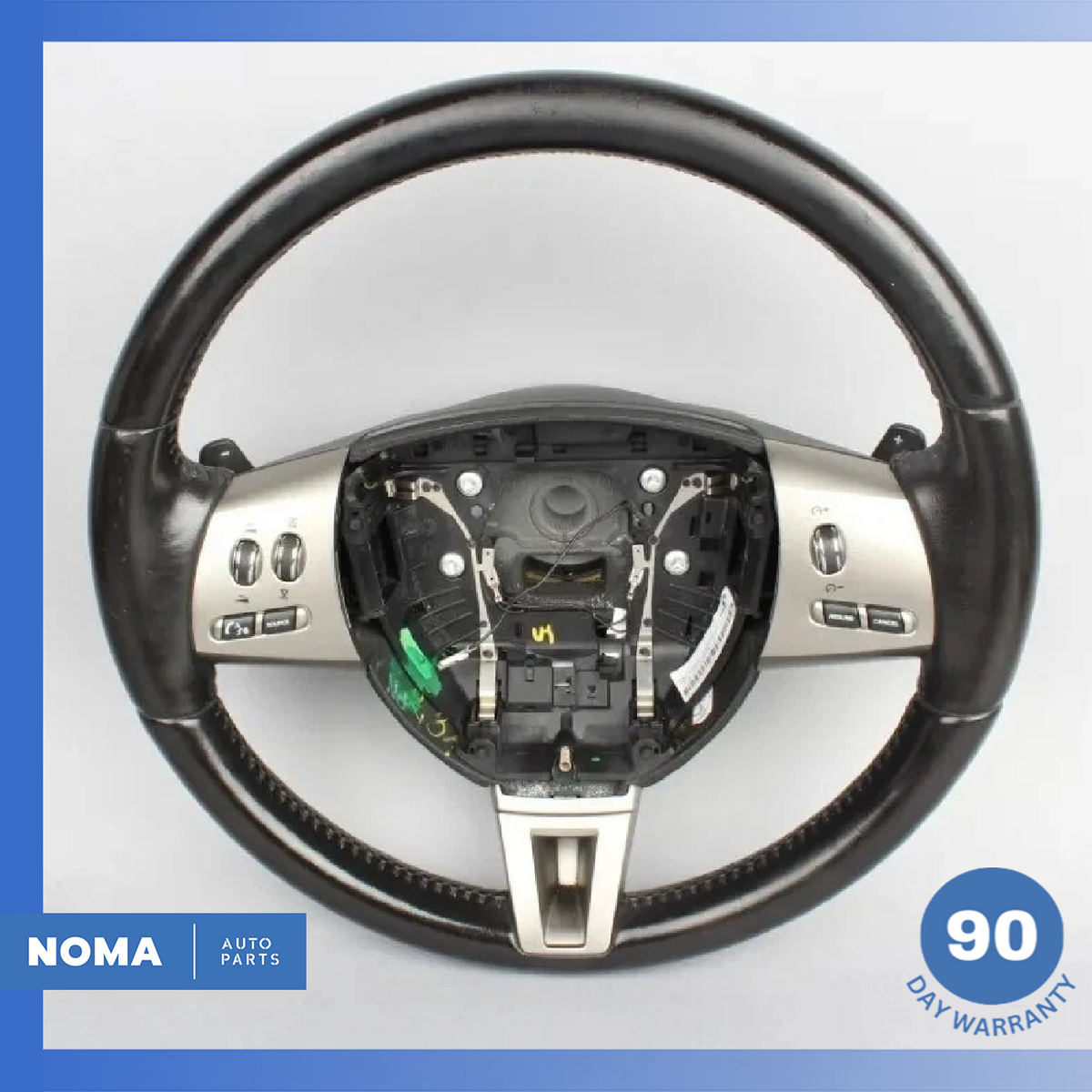 07-11 Jaguar X150 XK XF Steering Wheel w/ Switch & Paddle Shifters Black OEM - photo 1