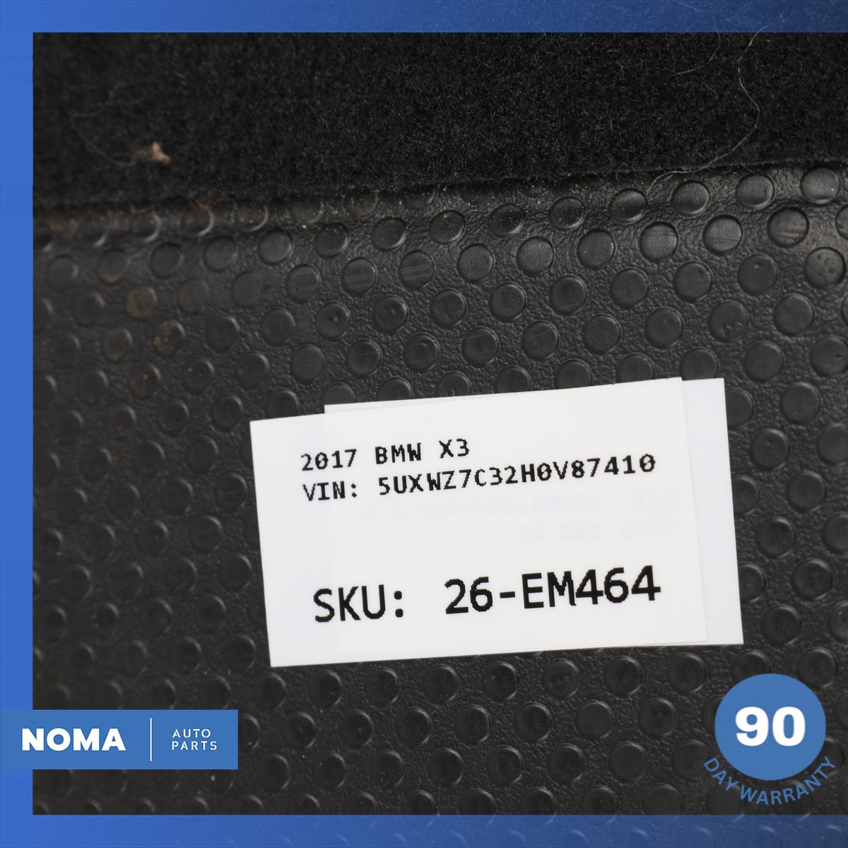 11-17 BMW F25 X3 Trunk Cargo Spare Floor Carpet Cover Mat Black OEM - photo 13
