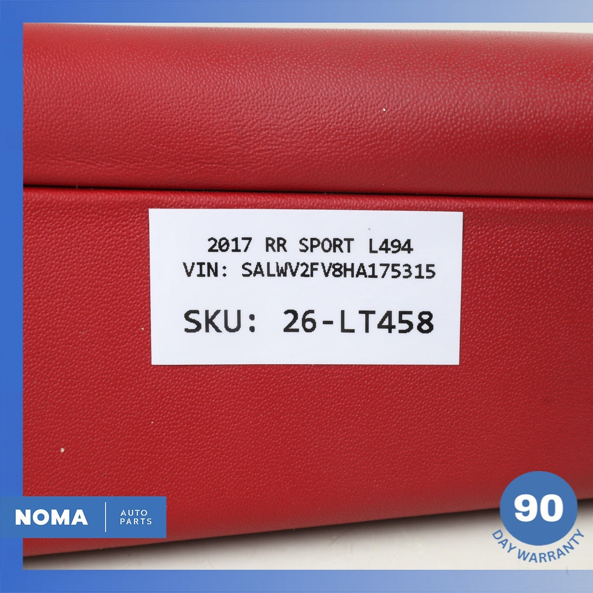 13-22 Range Rover Sport L494 L462 Front Right Passenger Seat Armrest Red OEM - photo 8