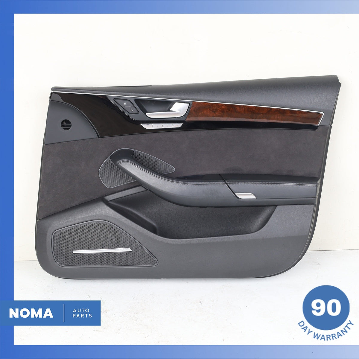 11-18 Audi D4 A8L Front Right Side Interior Door Panel Trim Black Suede OEM - photo 1