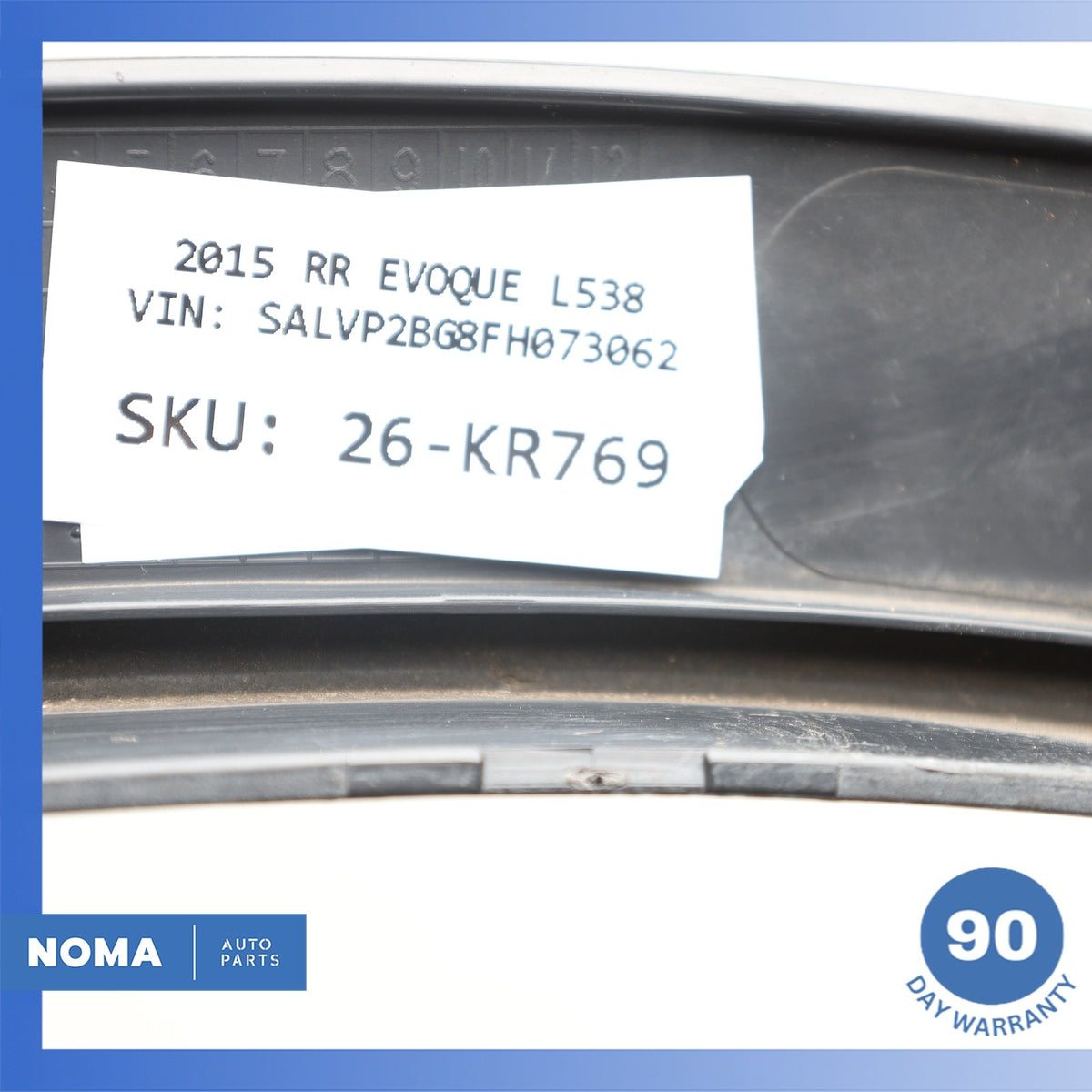 12-19 Range Rover Evoque L538 4DR Front Right Side Wheel Arch Molding OEM - photo 13