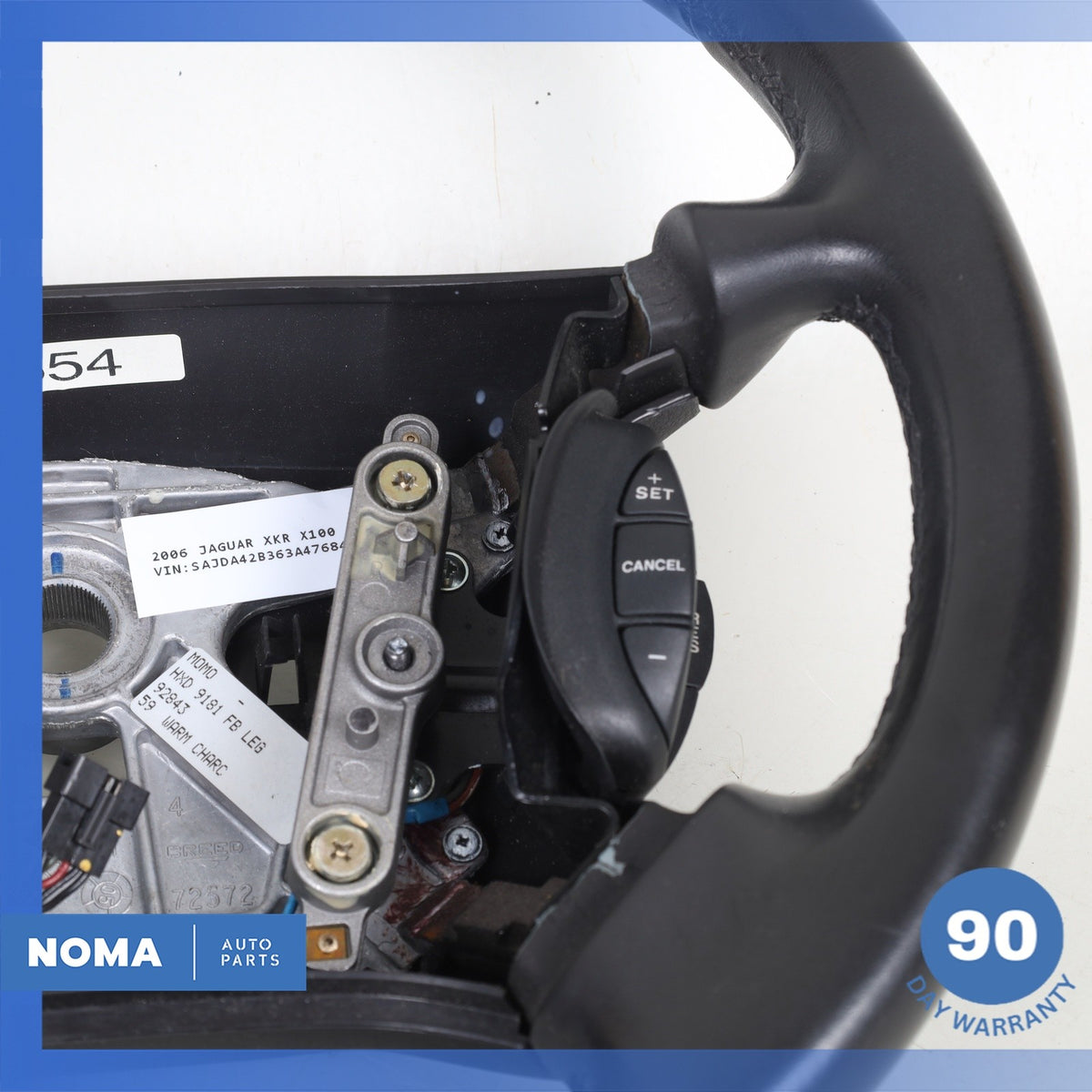 03-06 Jaguar X100 XK8 XJR XJ8 Steering Wheel w/ Switches Black HXD9181FB OEM - photo 8