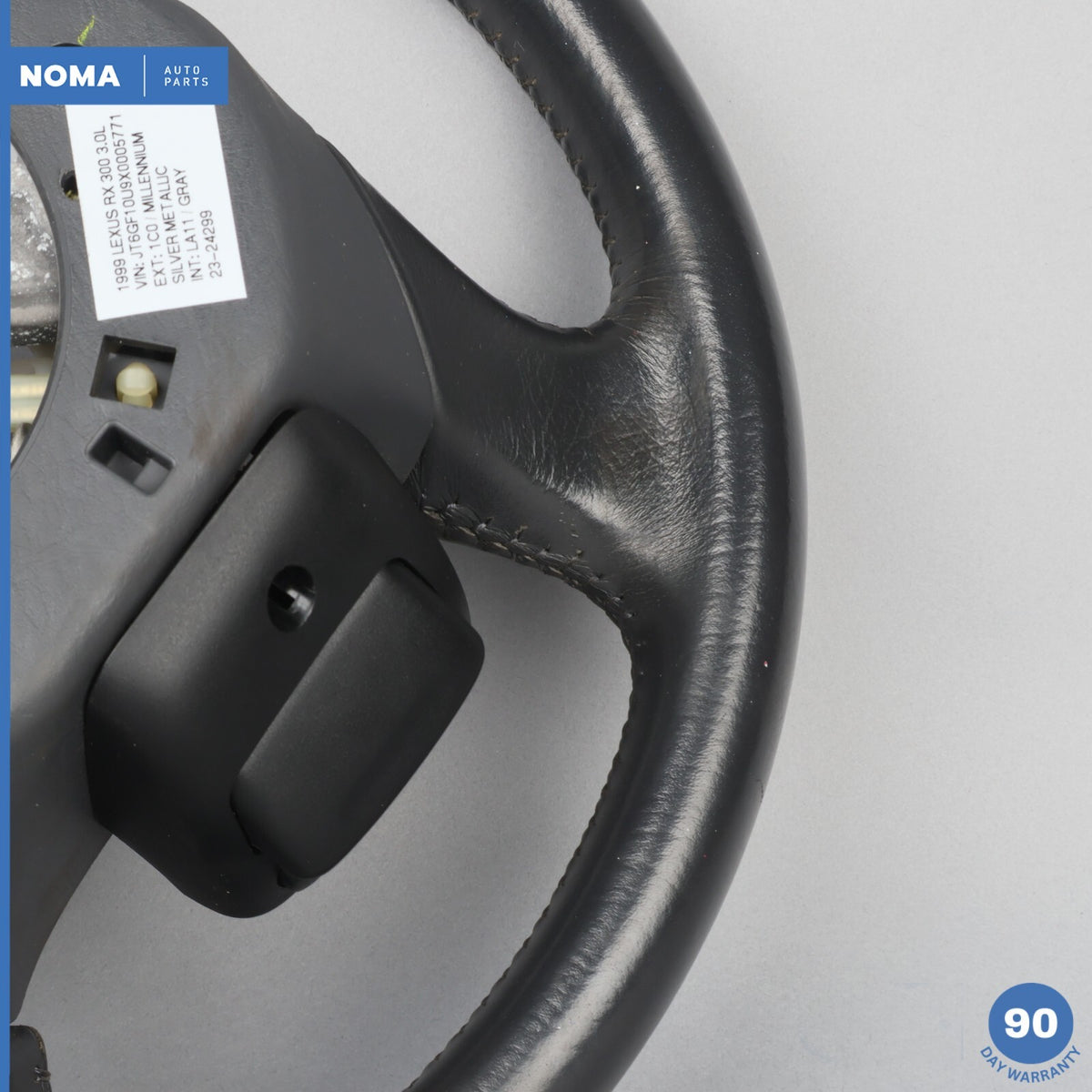 99-03 Lexus RX300 XU10 LHD 3 Spoke Leather Steering Wheel w/ Switch Gray OEM - photo 12
