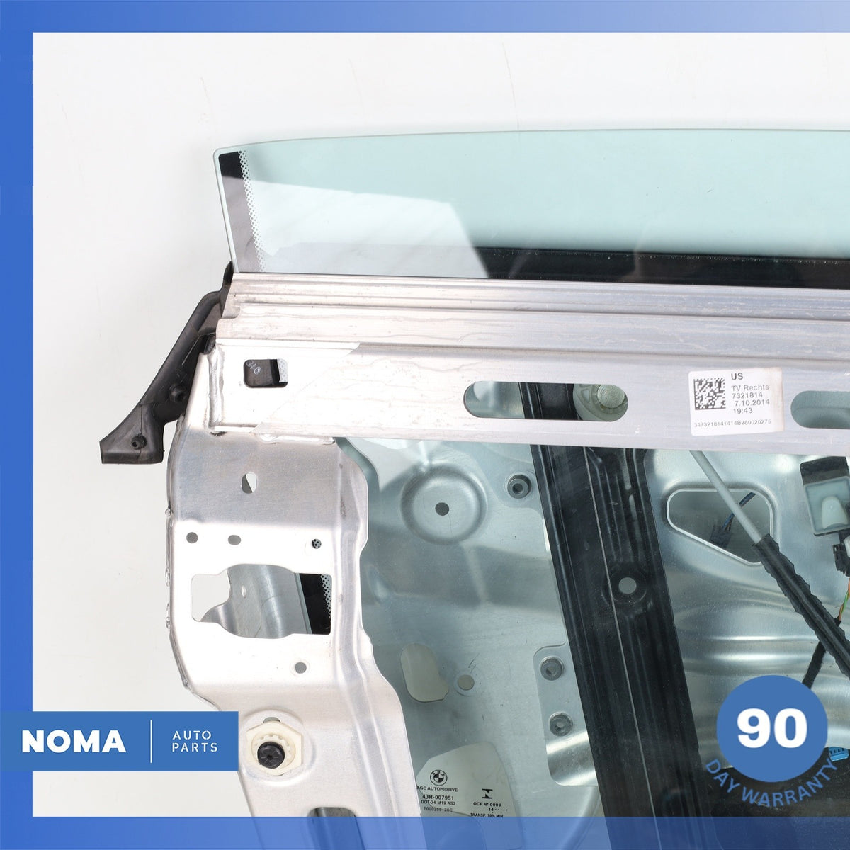 14-21 BMW i3 I01 Front Left Driver Door Panel Frame w/ Window Glass OEM - photo 5