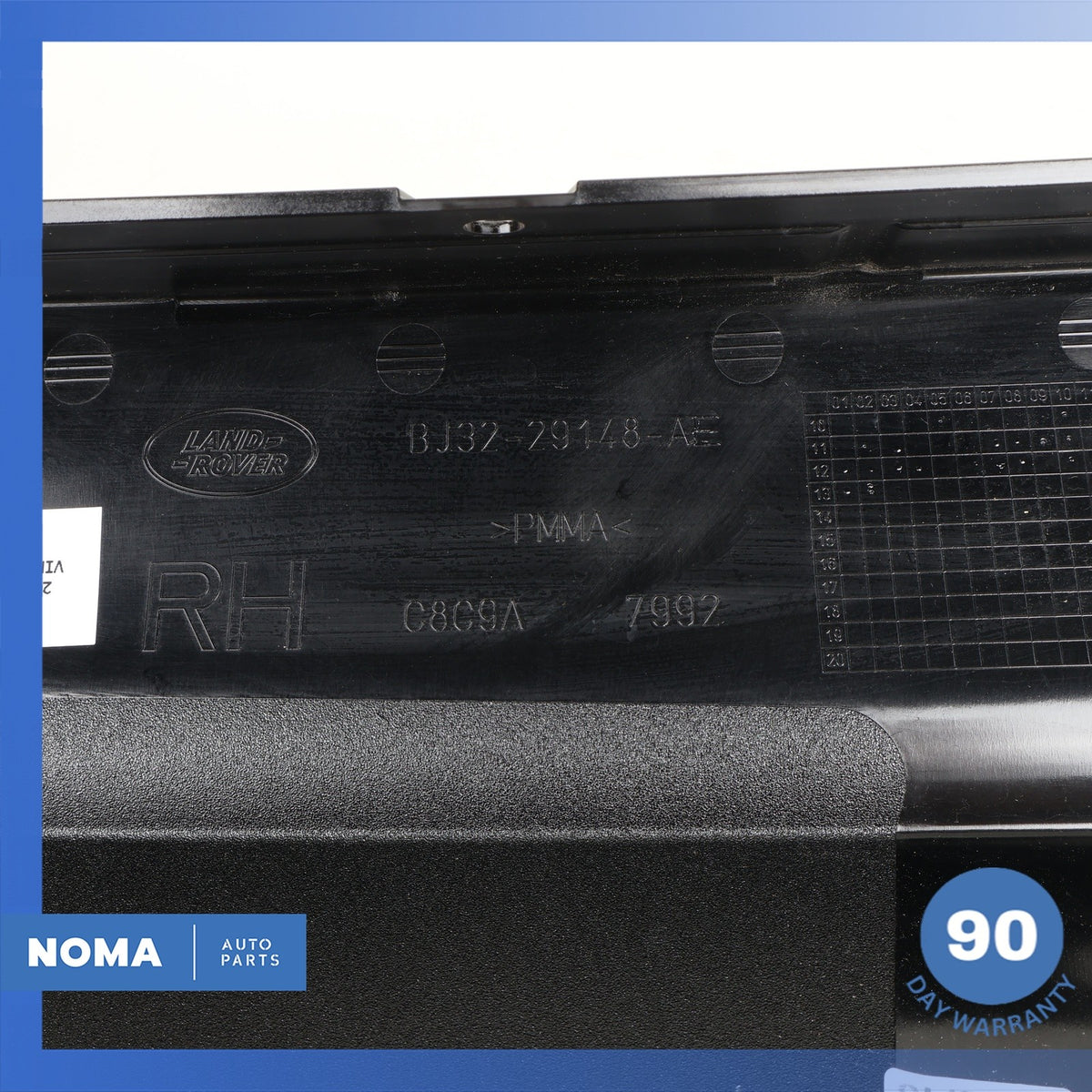 12-13 LR Range Rover Evoque L538 Rear Right Side Exterior D-Pillar Molding OEM - photo 12