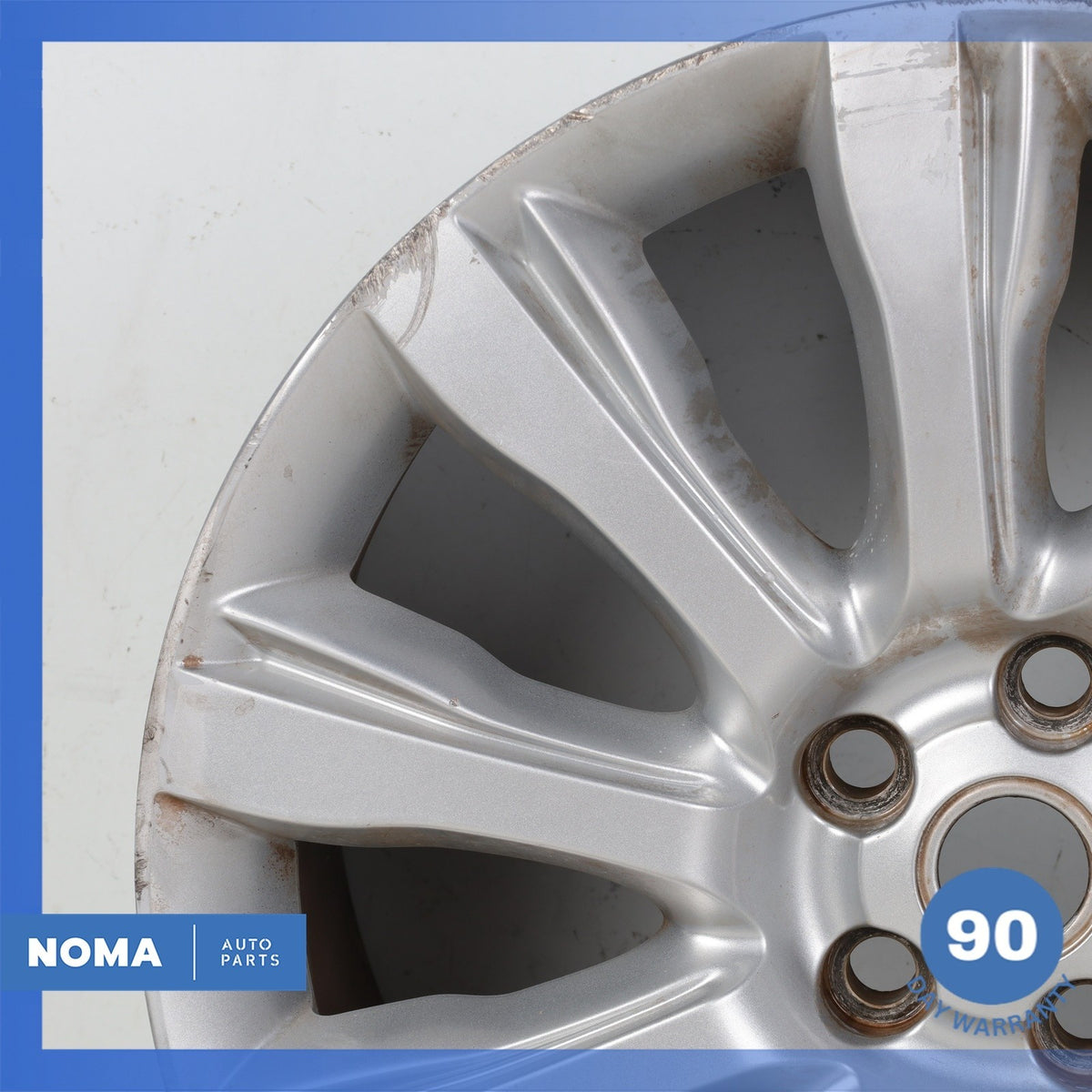 13-22 Land Rover Range Rover L405 Style D 9.5 x R21 21" Wheel Rim Silver OEM - photo 8