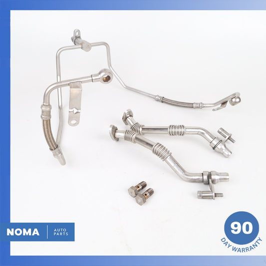 BMW F02 750i 650i N63B44 4.4L V8 Engine Turbocharger Oil Pipe Line Set OEM - photo 1