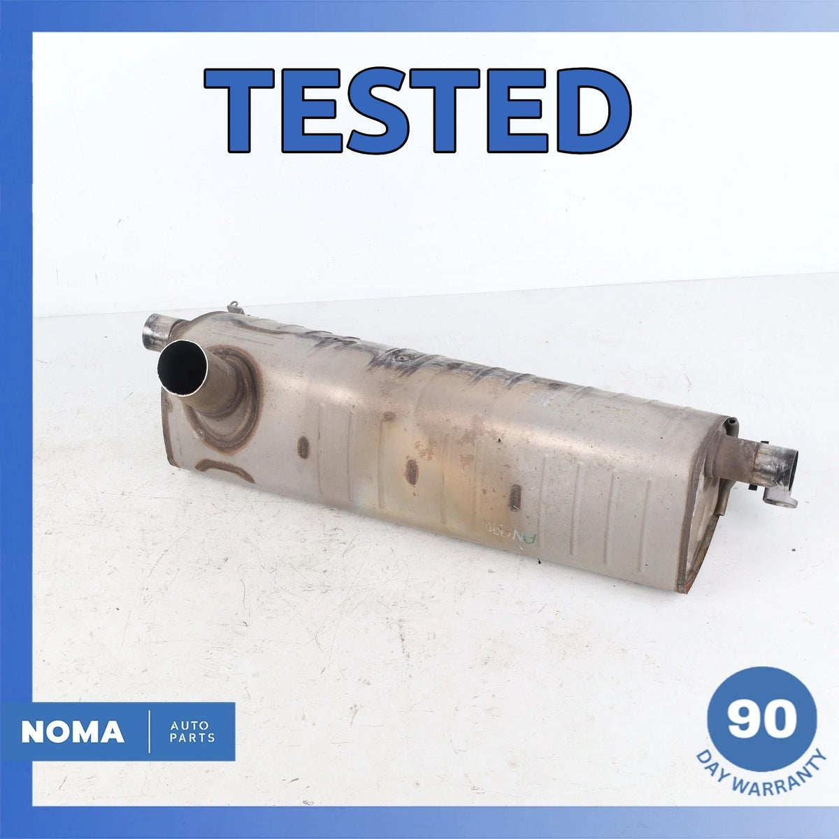 17-19 Audi 4M Q7 Rear Dual Exhaust Muffler Assembly 4M0253181AN OEM - photo 1