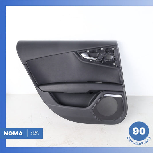 12-18 Audi 4G8 A7 Rear Left Driver Door Panel Cover Trim Black OEM - photo 1