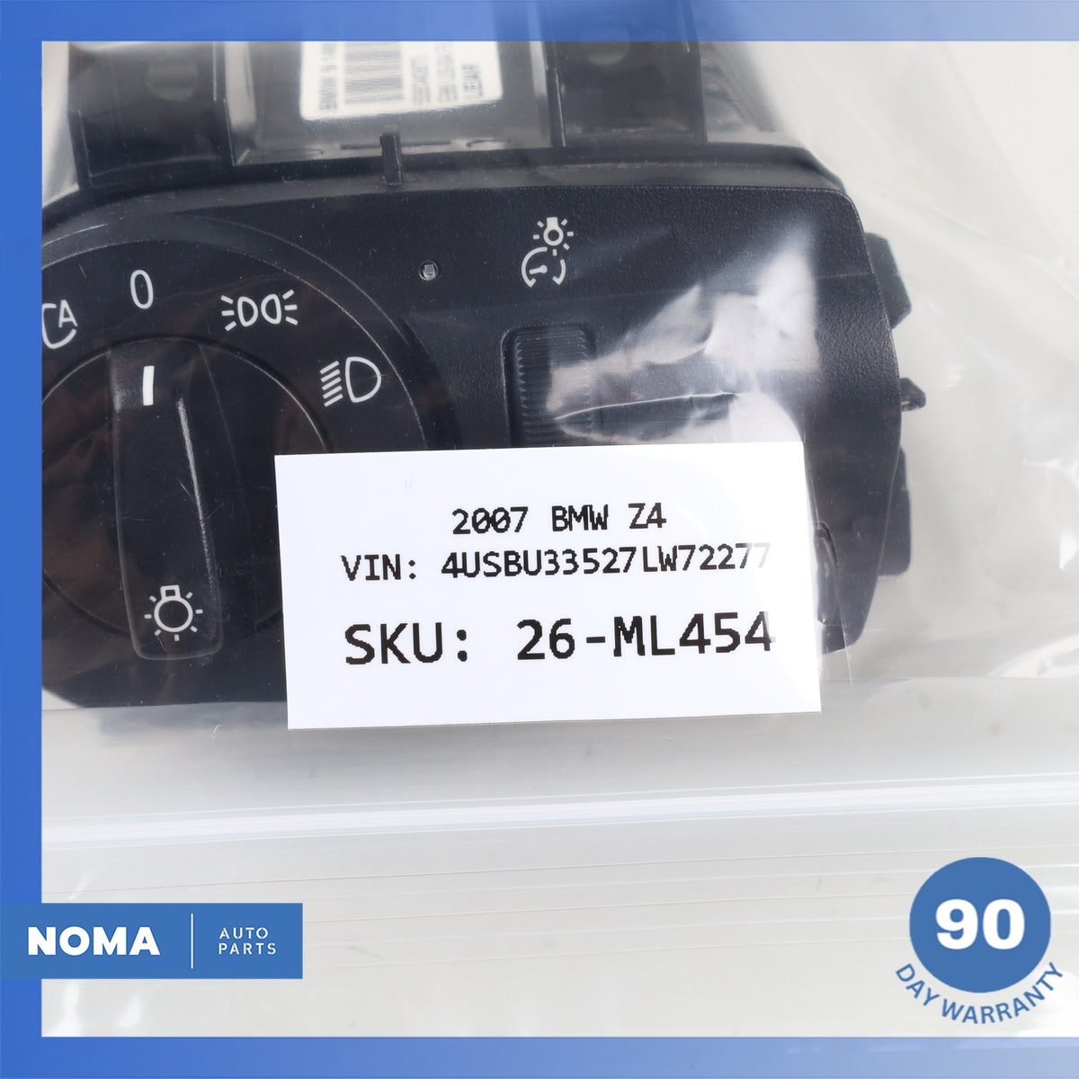 05-08 BMW E85 Z4 Headlight Head Light Lamp Control Switch Black OEM - photo 10