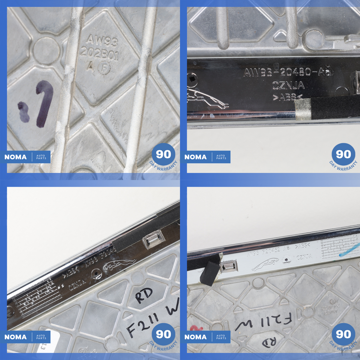 10-19 Jaguar X351 XJ SWB Front & Rear Side Door Interior Molding Set OEM - photo 19
