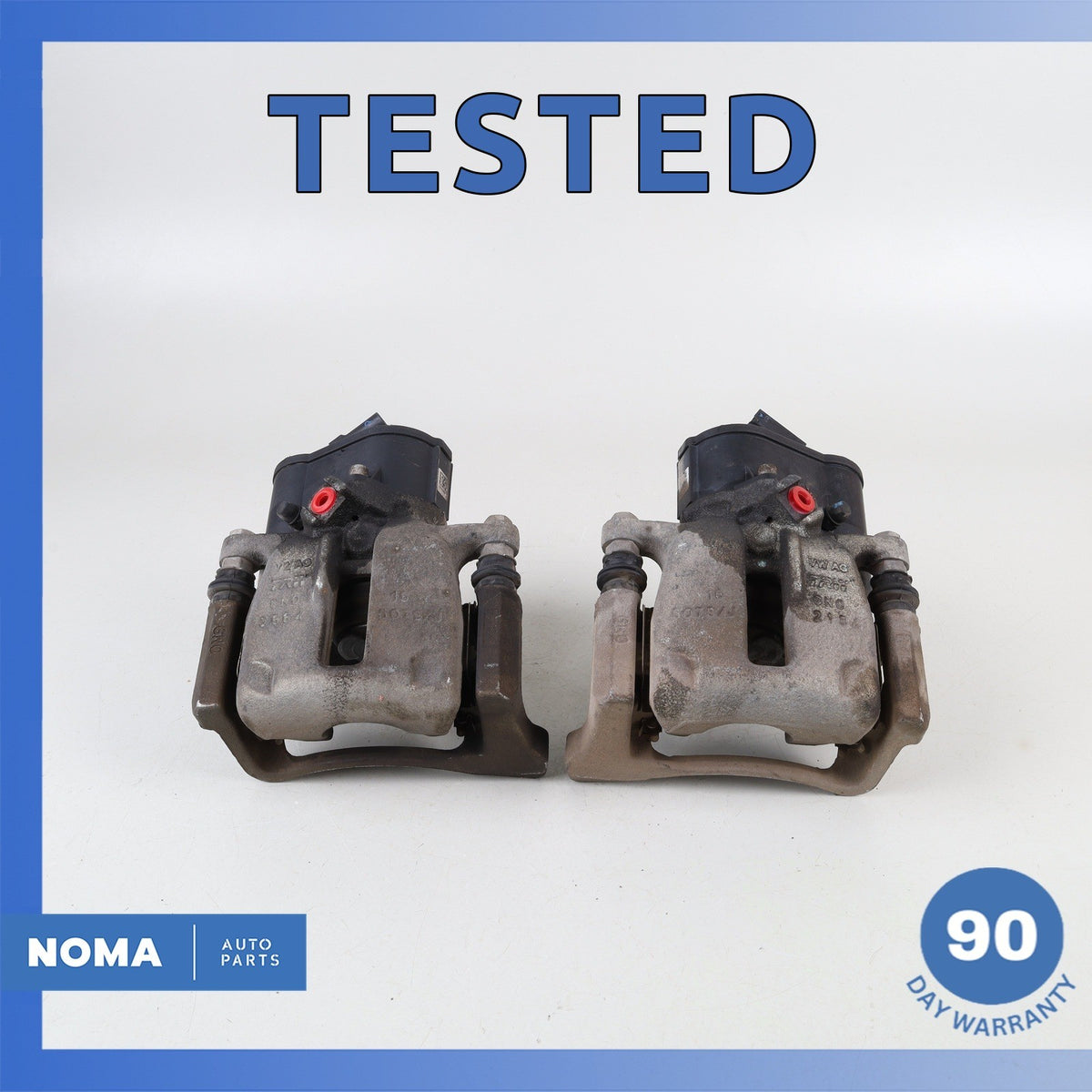 2015 Audi 8UB Q3 Rear Brake Caliper Cover Set w/ Actuator 5N0615403 OEM - photo 1