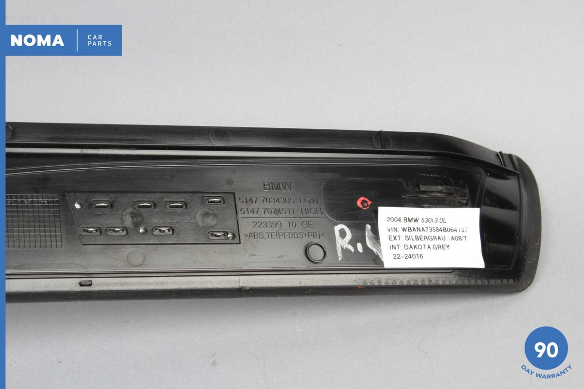04-10 BMW 530i E60 E61 Rear Right Passenger Side Door Sill Scuff Trim Cover OEM - photo 8