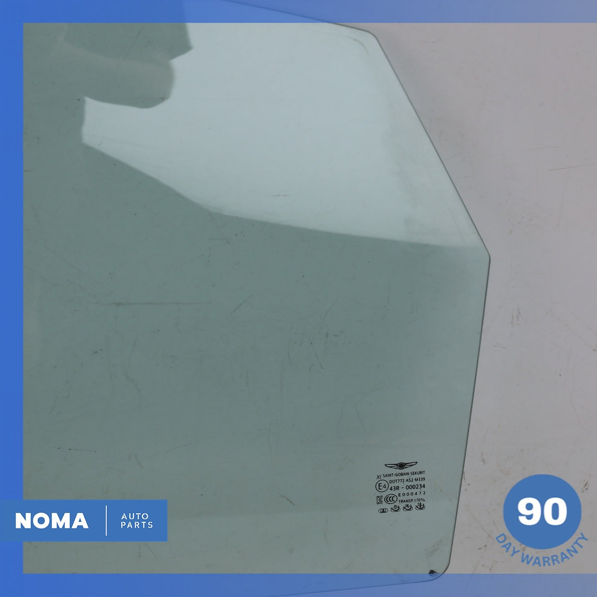 17-20 Genesis DH G80 Rear Left Driver Door Window Glass 83410B1720 OEM - photo 3