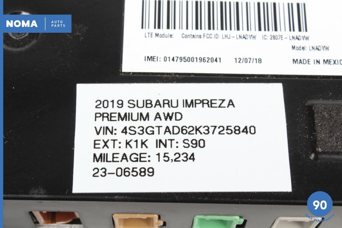 2019 Subaru Impreza GT Communication Multi-Function Module 86222FL12A OEM - photo 8