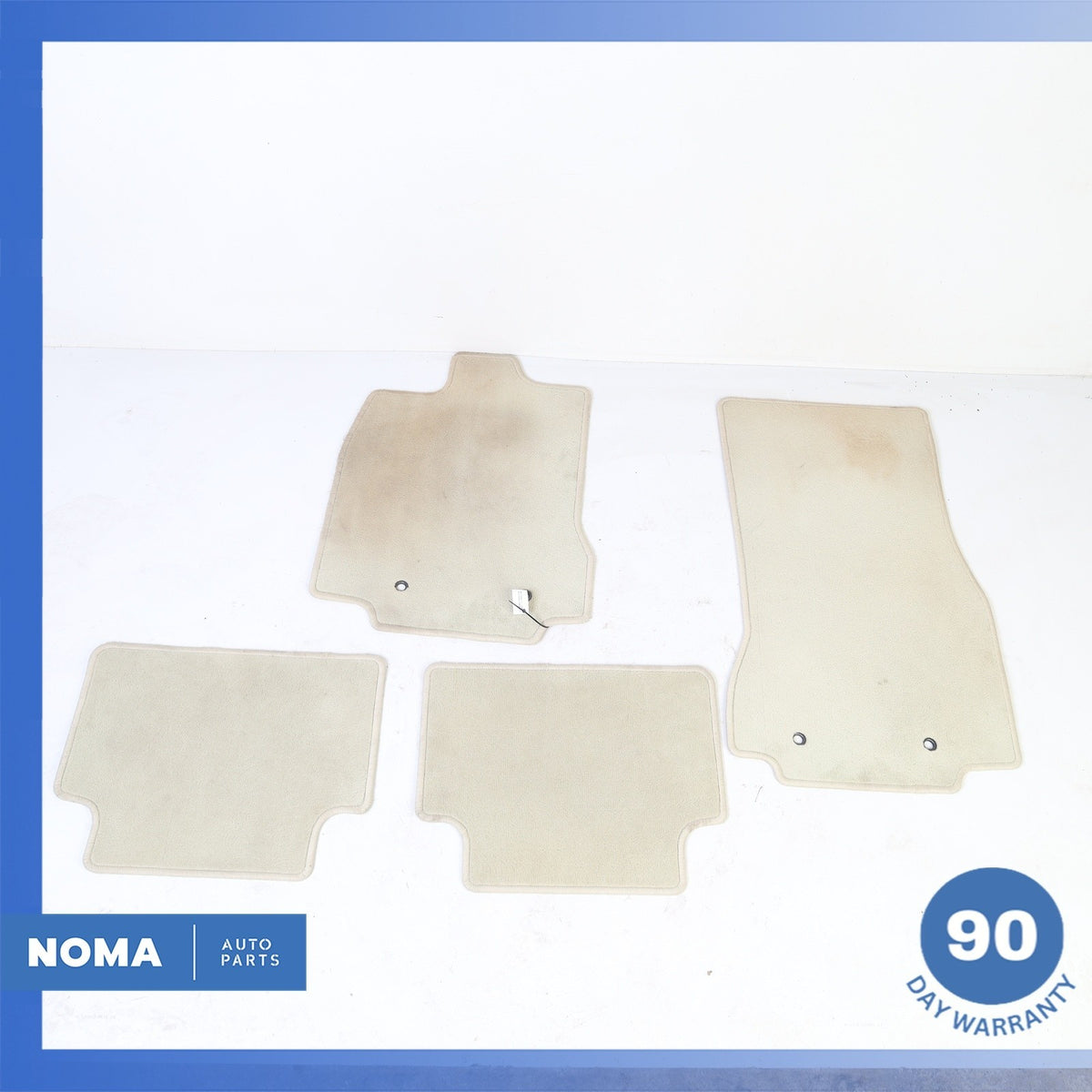 09-15 Jaguar X250 XF XFR Front & Rear Floor Mat Carpet Cover Set of 4 Beige OEM - photo 1