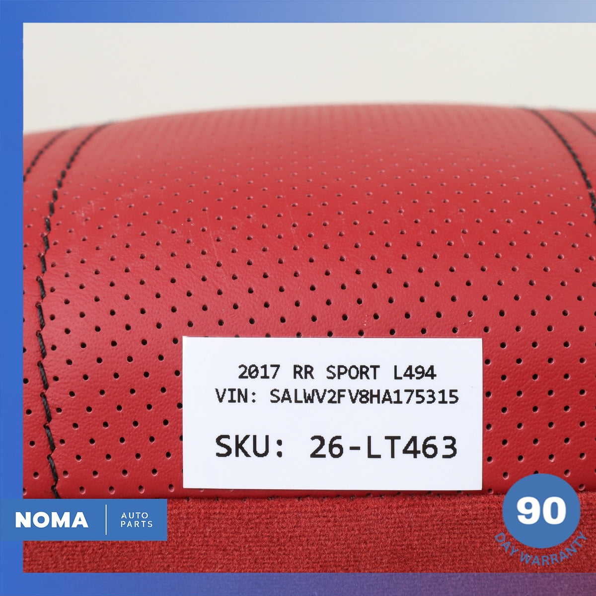14-17 LR Range Rover Sport L494 Front Right Side Headrest Head Rest Red OEM - photo 10