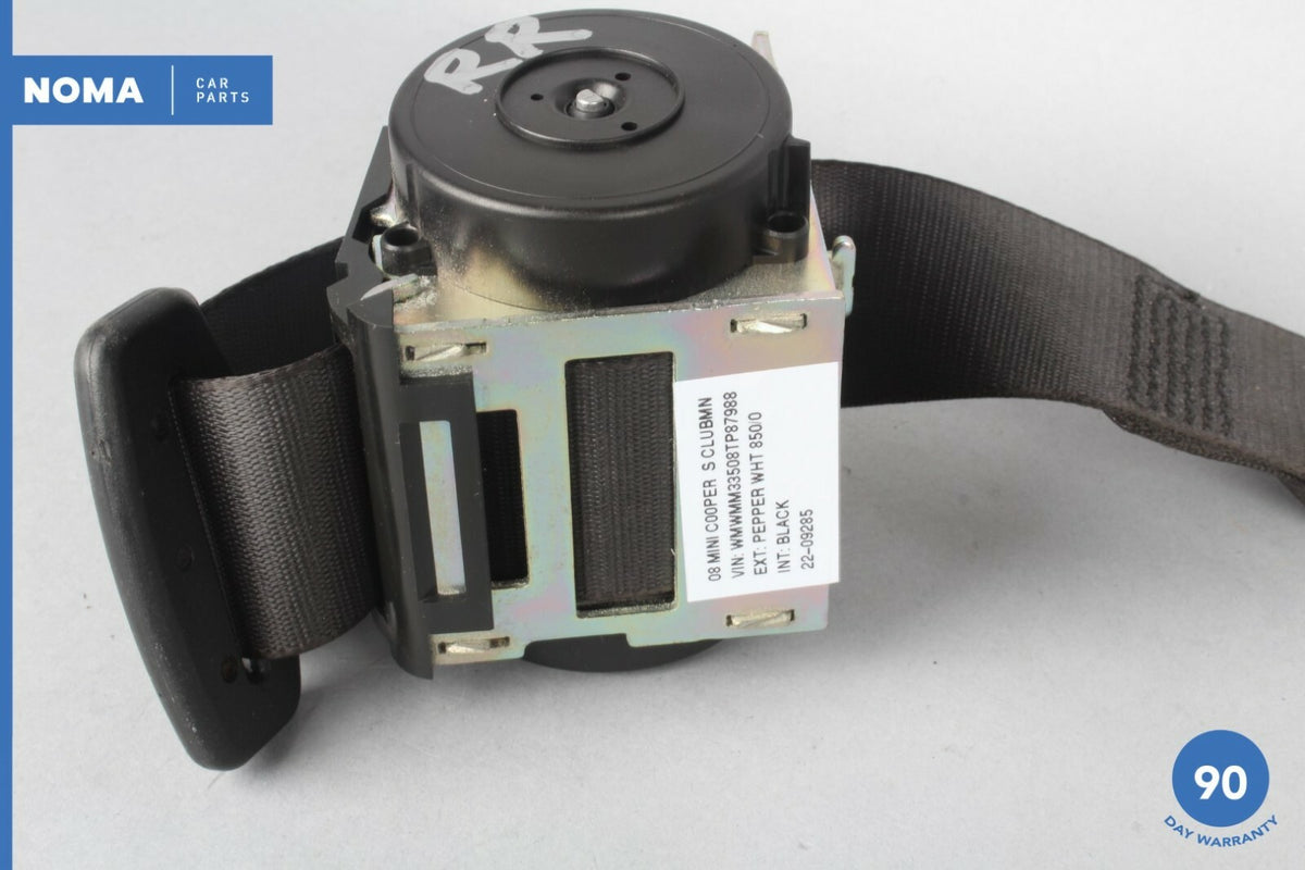 08-14 Mini Cooper S Clubman R55 Rear Left or Right Seatbelt Retractor Black OEM - photo 4
