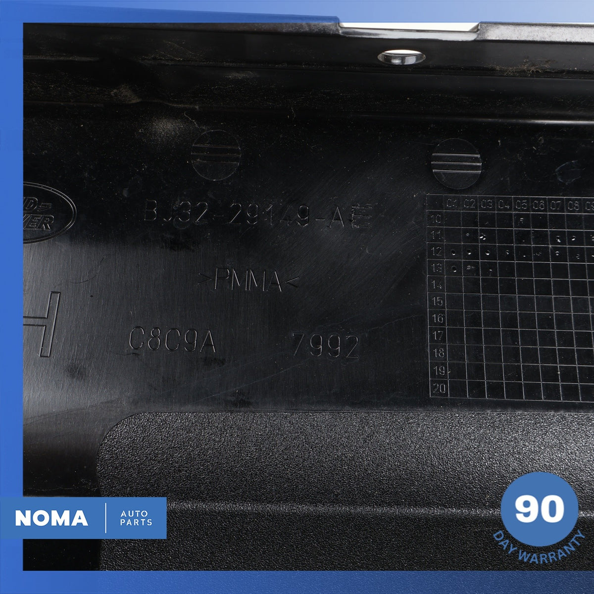 12-13 LR Range Rover Evoque L538 Rear Left Driver Exterior D-Pillar Molding OEM - photo 15