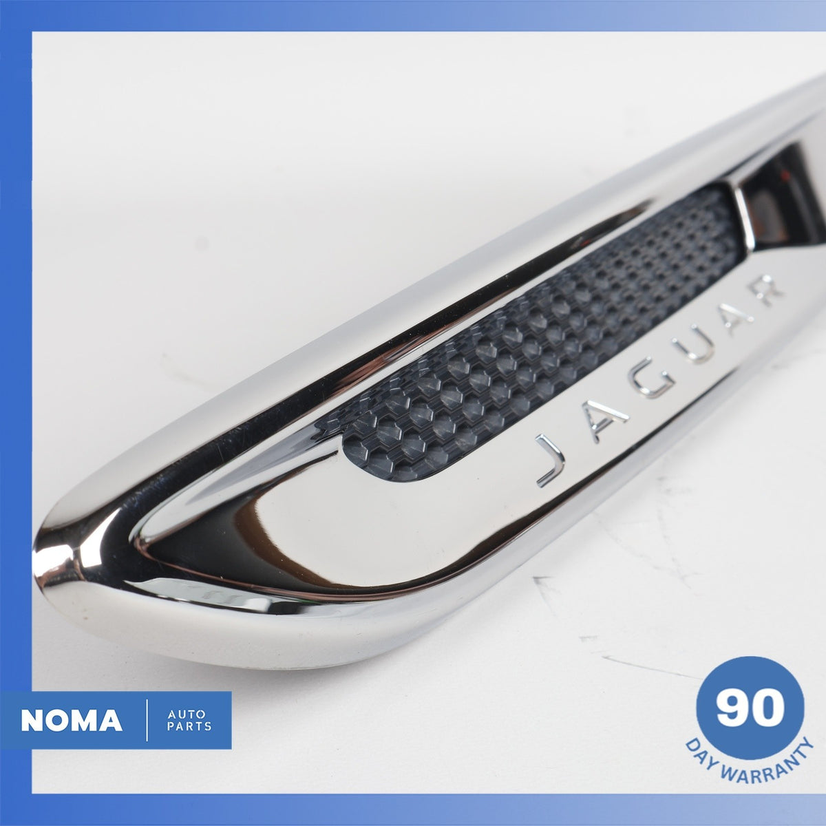 16-20 Jaguar X260 XF Front Left Fender Air Vent Grille Molding Chrome OEM 35k - photo 3