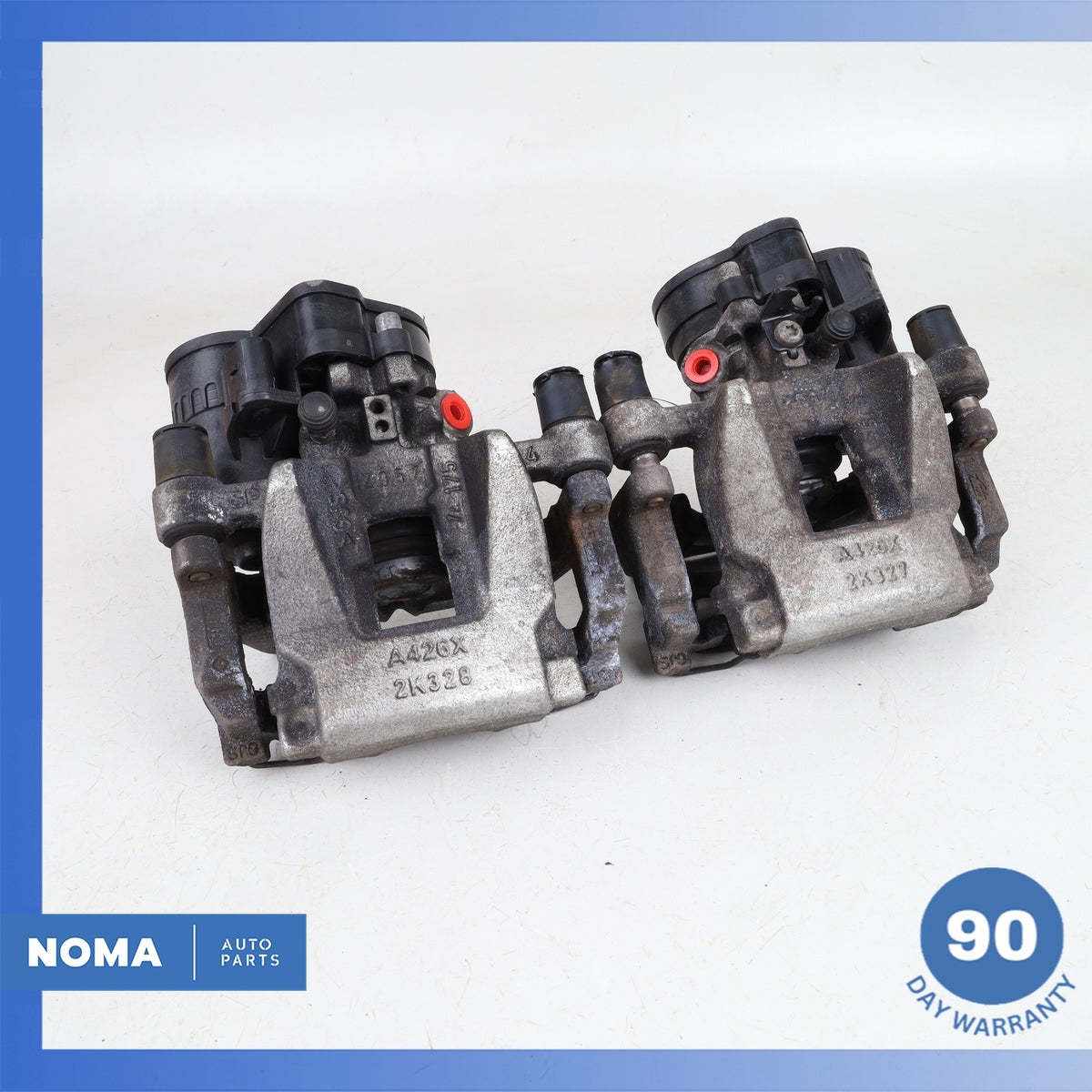 16-20 RR Velar L560 F-Pace Rear Left & Right Brake Caliper Set w/ Actuator OEM - photo 2
