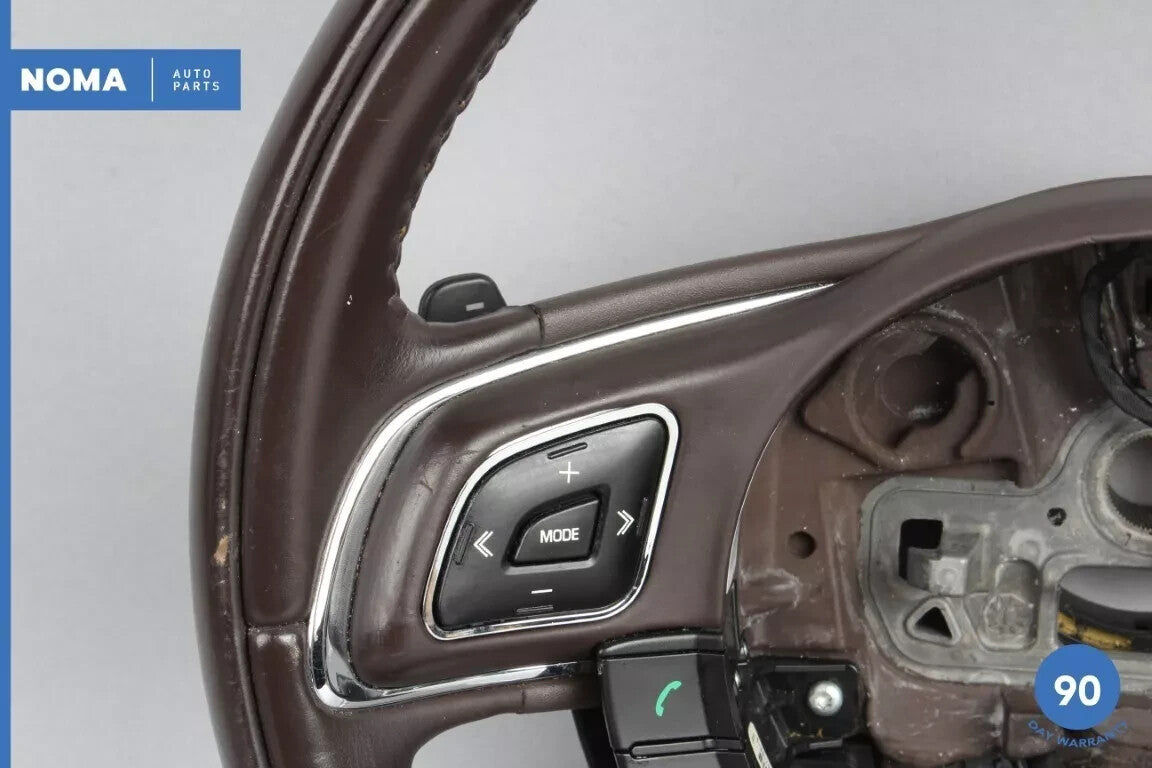 10-19 Jaguar X351 XJ XJL XJR Steering Wheel w/ Paddle Shifters Brown OEM - photo 6