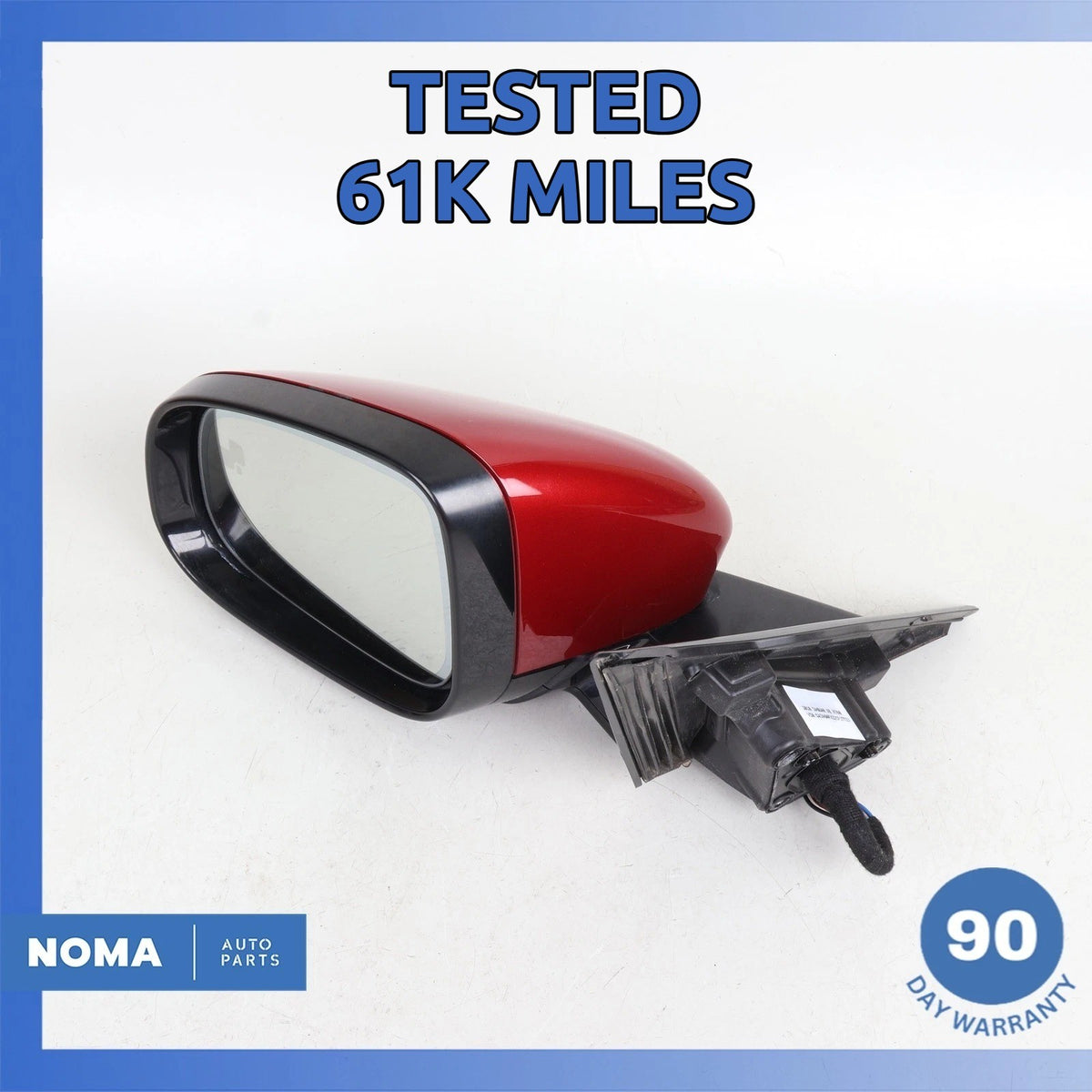 17-19 Jaguar X760 XE Left Rear View Door Mirror Red GX7317E699FA OEM 61k - photo 1