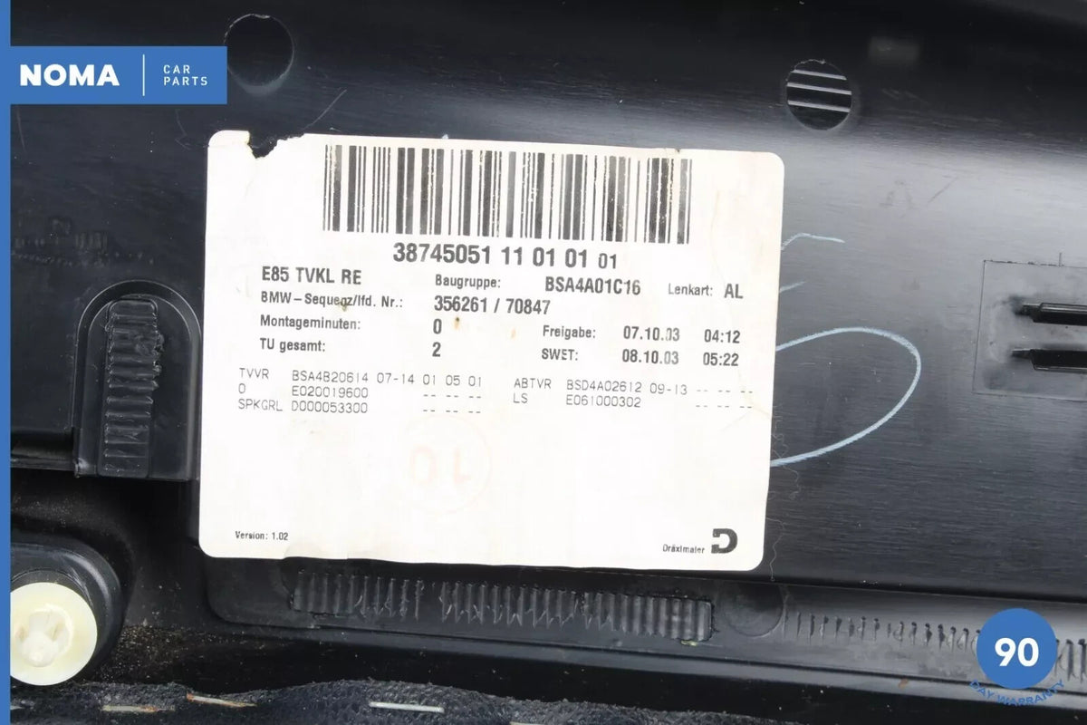 03-08 BMW E85 E86 Z4 Right Passenger Side Interior Door Panel Black OEM - photo 15