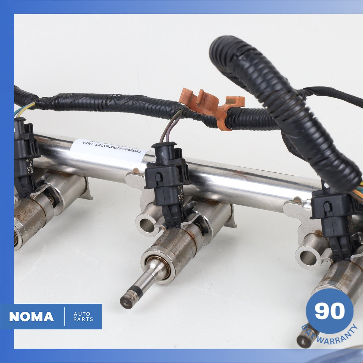 14-17 Range Rover Evoque L538 Engine Motor Fuel Injector Rail w/ Injectors OEM - photo 7
